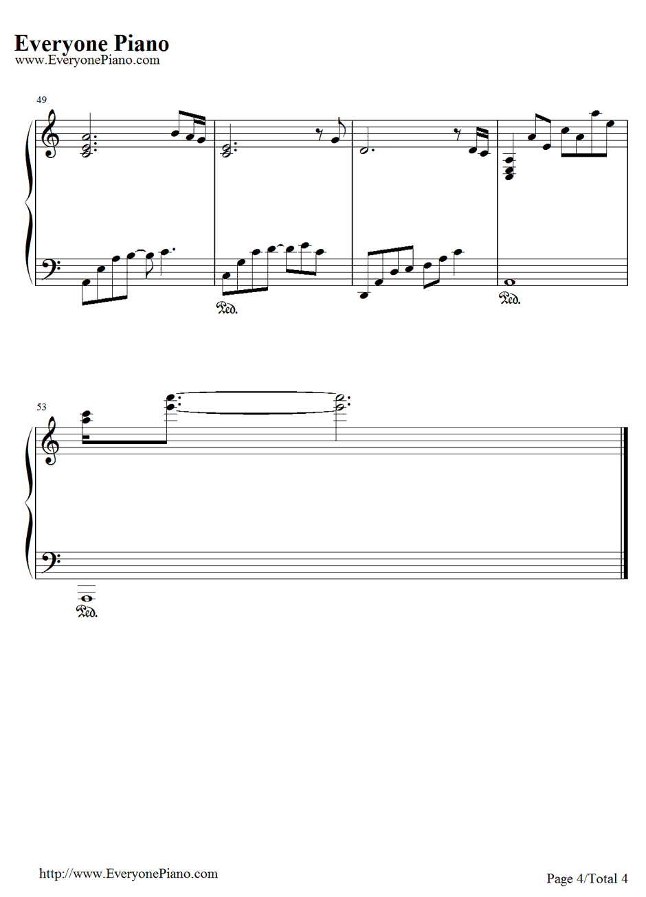 三代目の葬式钢琴谱-増田俊郎-火影忍者插曲4