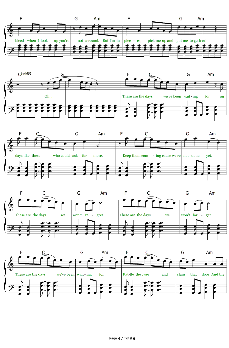 The Days钢琴谱-Avicii4