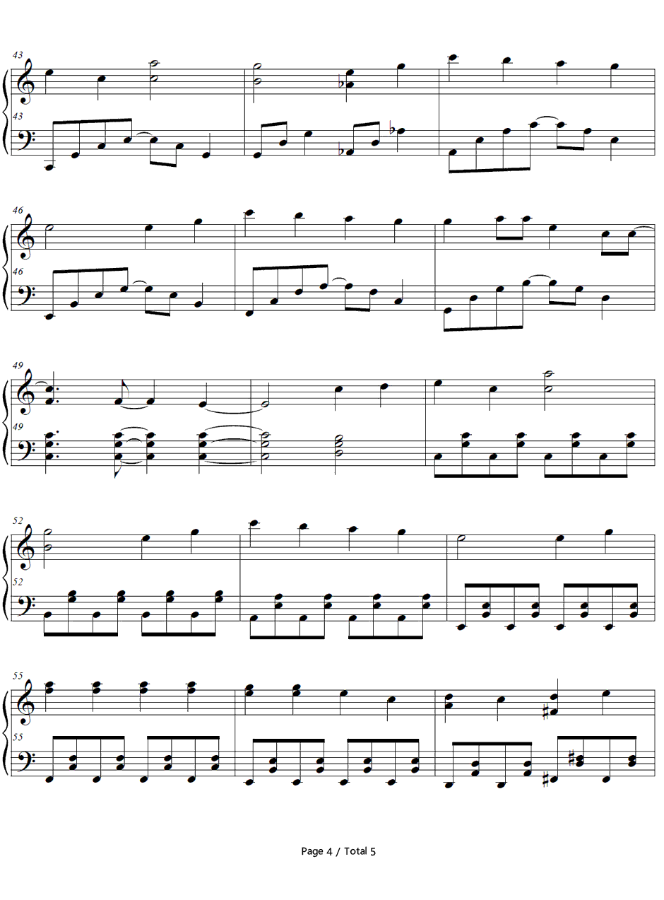 指望远镜钢琴谱-乃木坂46-天方魔谭MAGIED4