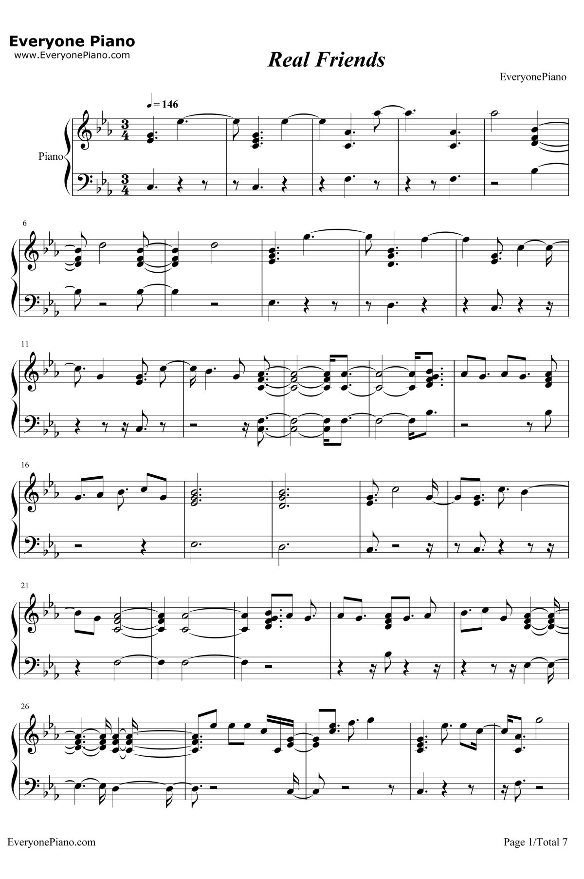 Real Friends钢琴谱-Camila Cabello1