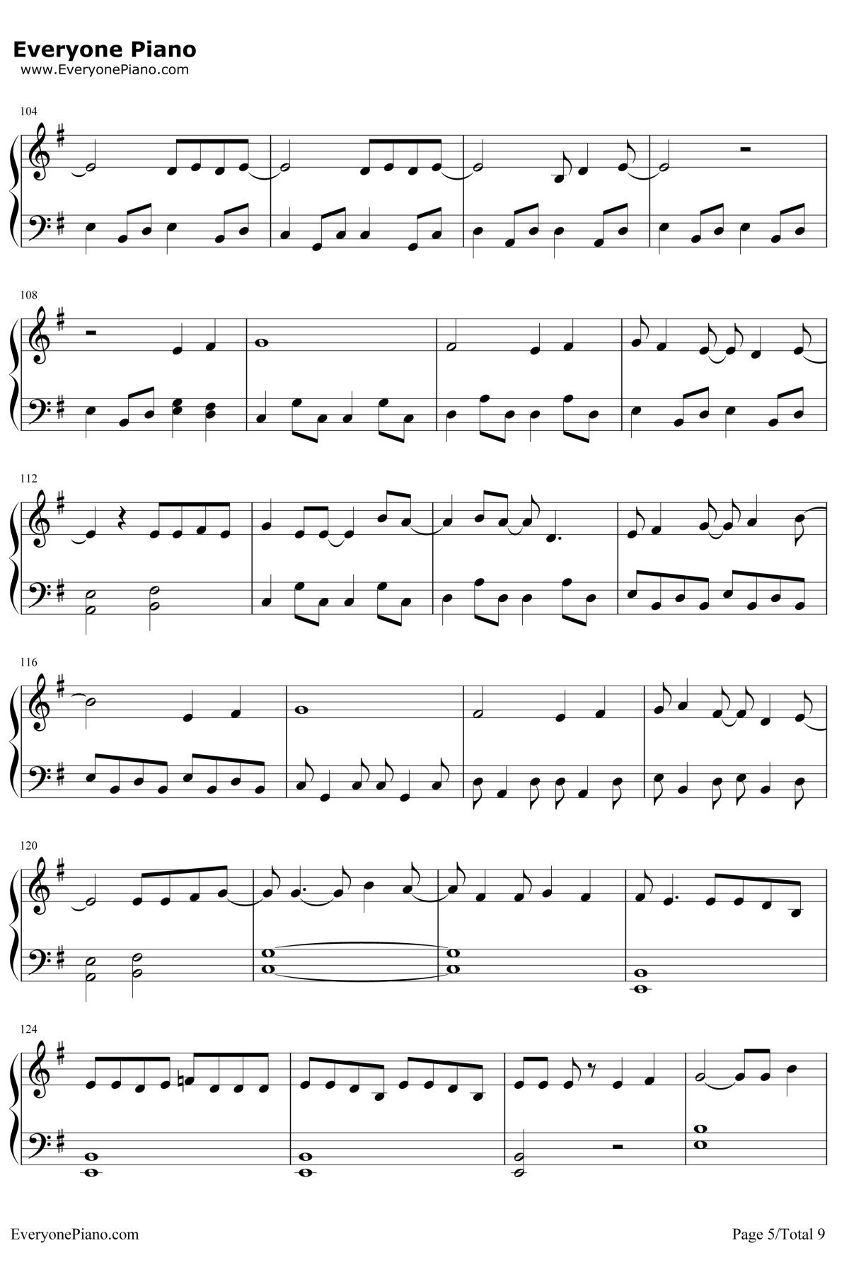 嘆きのリフレイン钢琴谱-末廣優里5