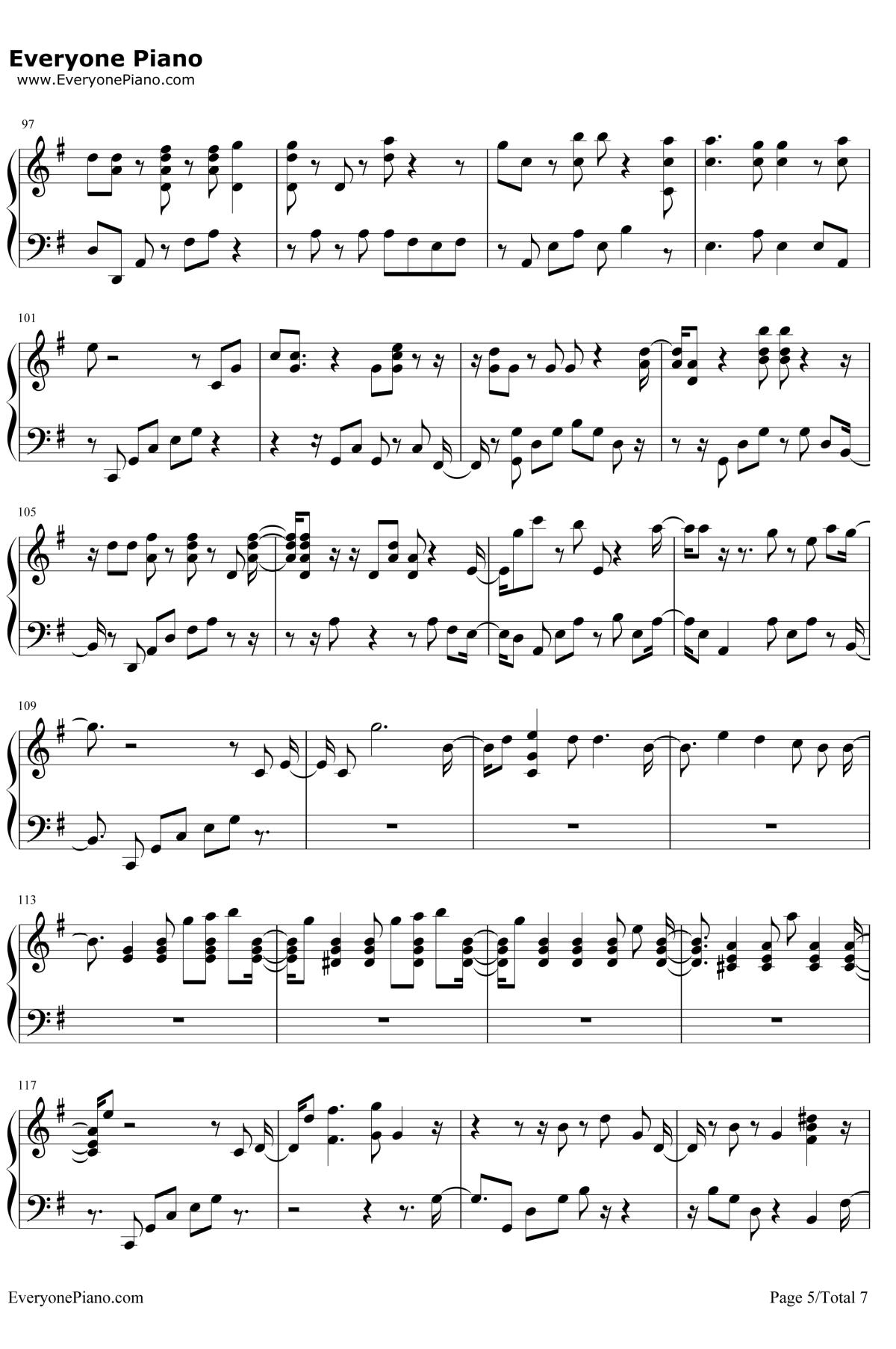 A Million Dreams钢琴谱-Pasek and Paul5