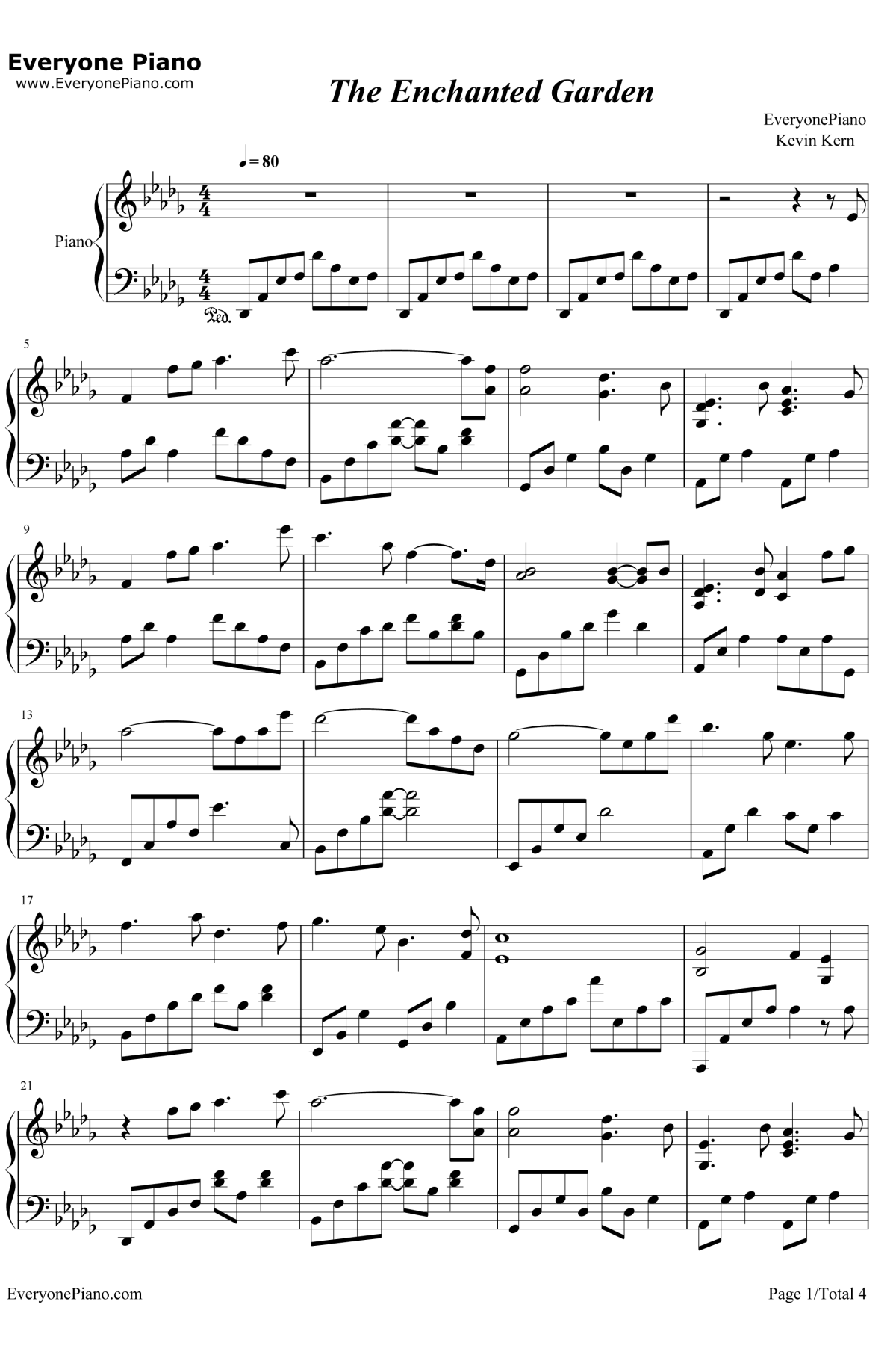 The Enchanted Garden钢琴谱-Kevin Kern1
