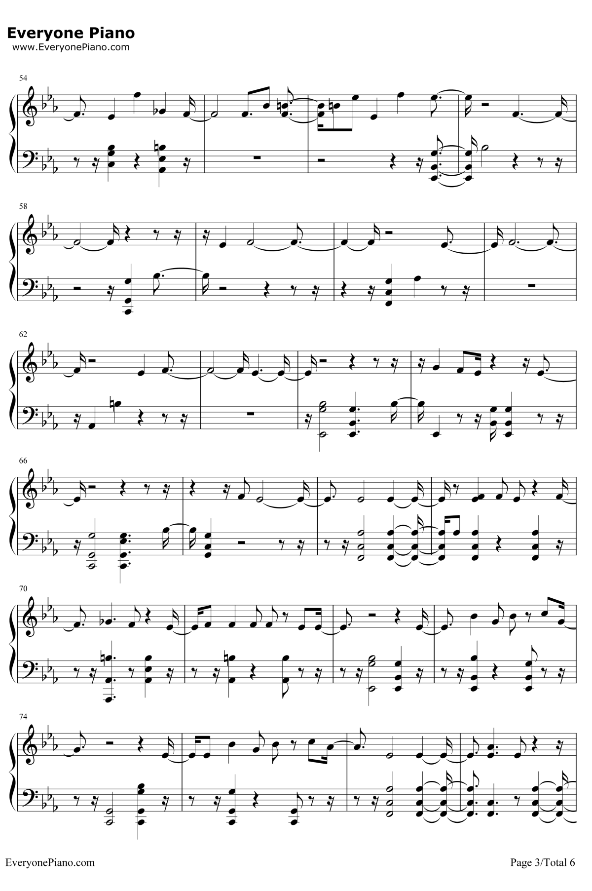 Universe钢琴谱-EXO3