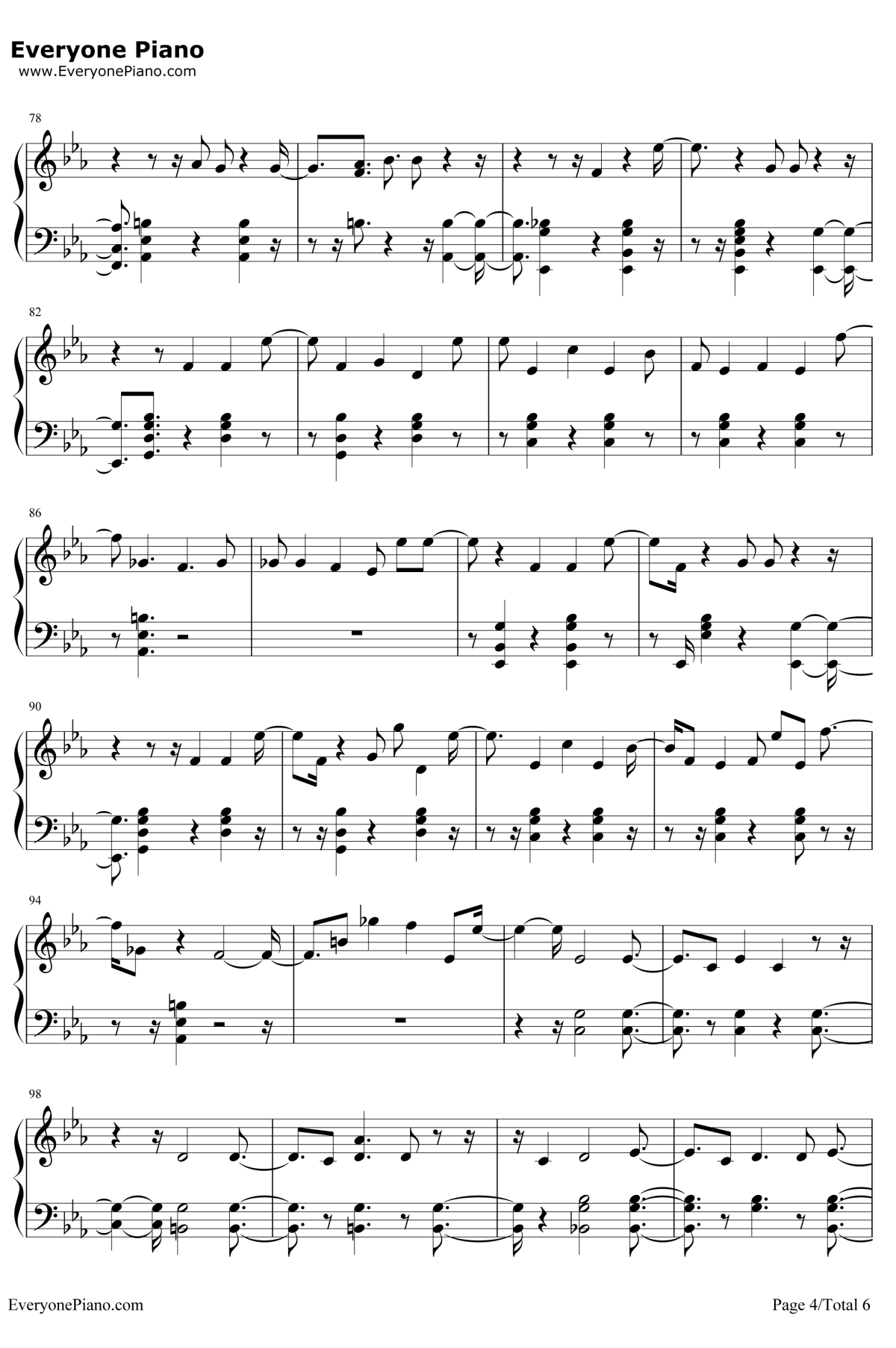 Universe钢琴谱-EXO4