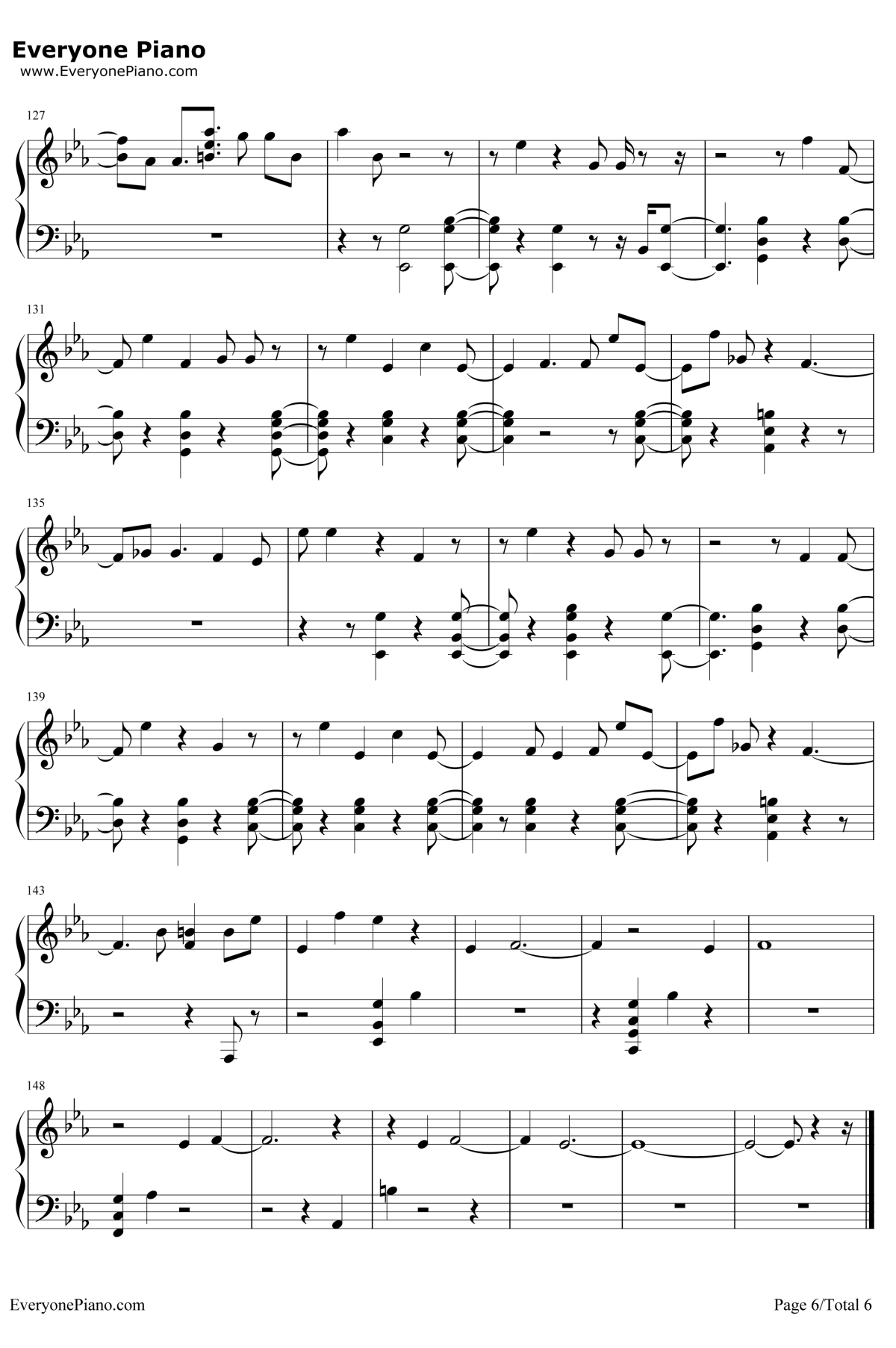 Universe钢琴谱-EXO6