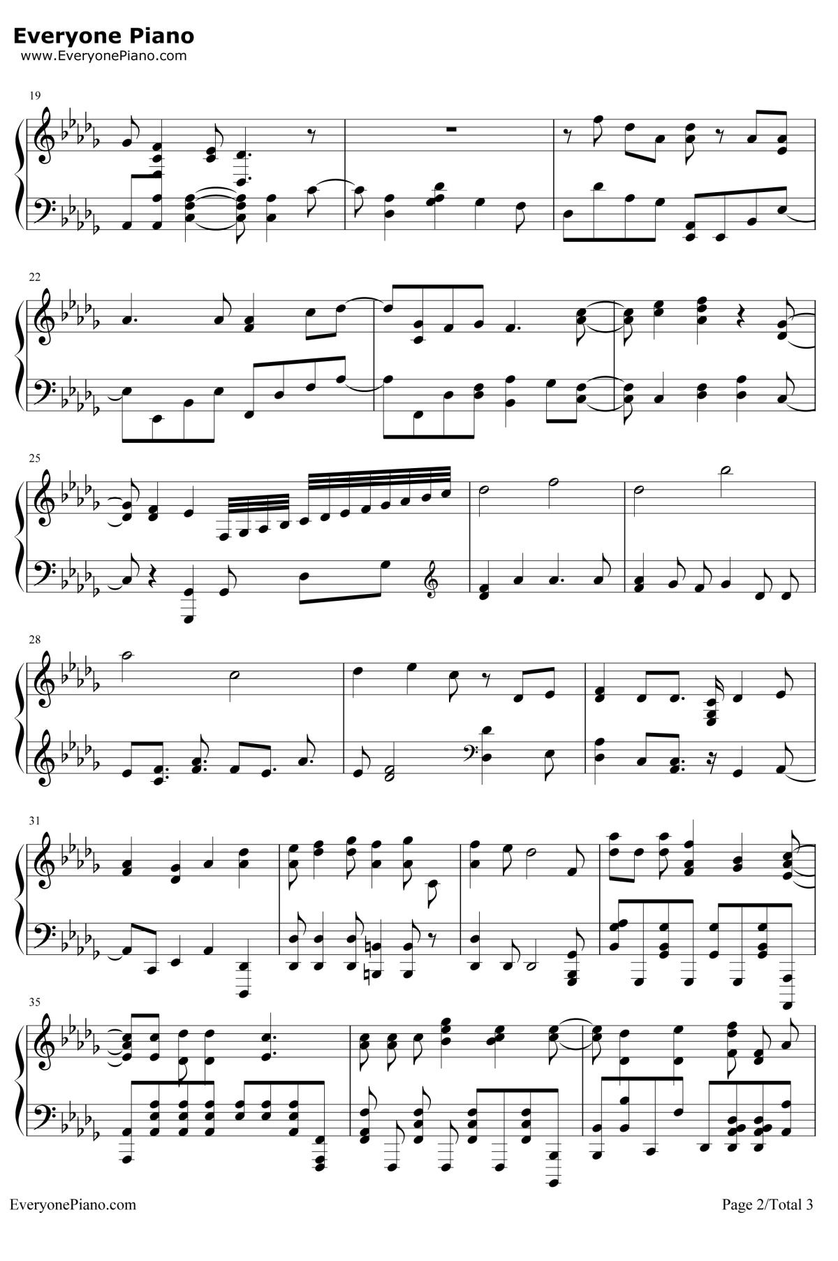 蒼い炎钢琴谱-ITOWOKASHI2