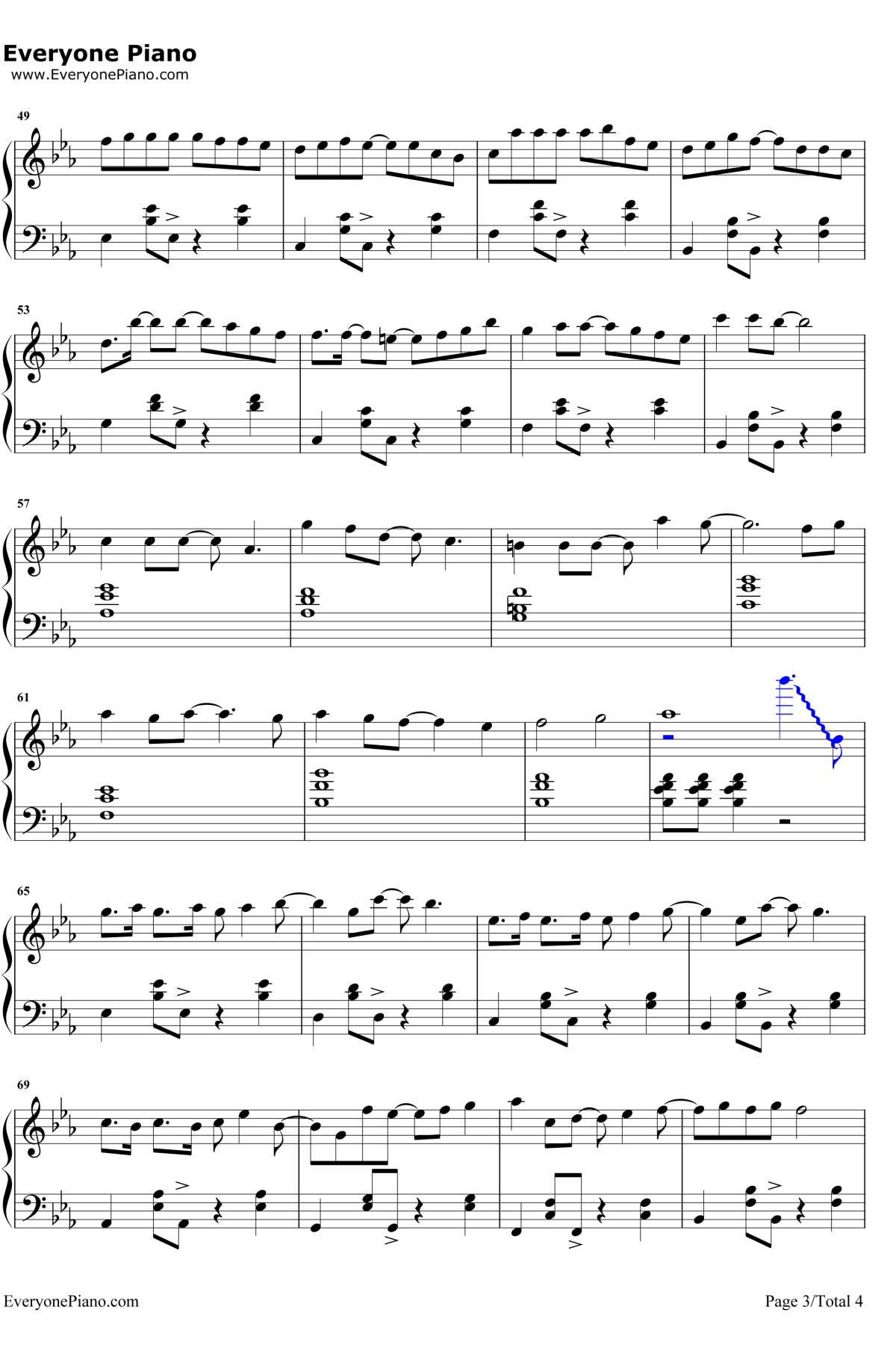 我多喜欢你你会知道  钢琴谱-王俊琪3