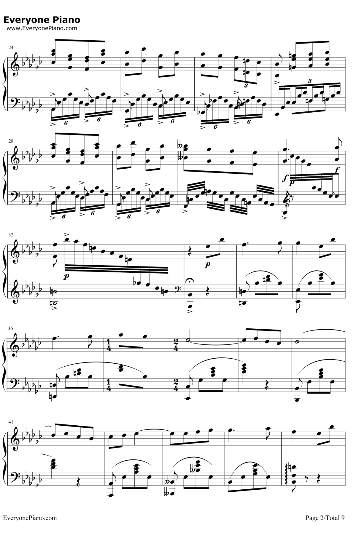 Lilium钢琴谱-小黑久美子2