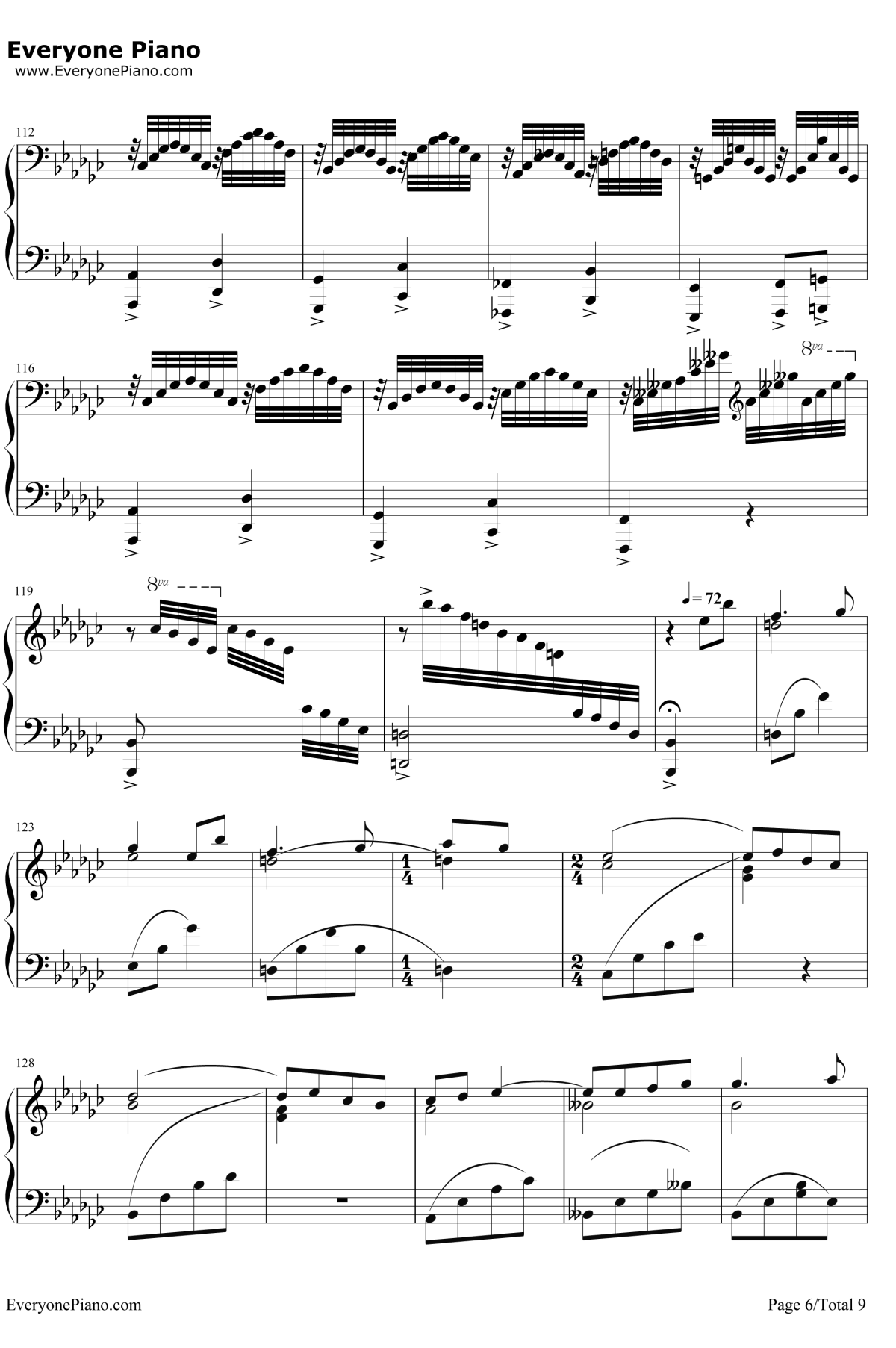 Lilium钢琴谱-小黑久美子6