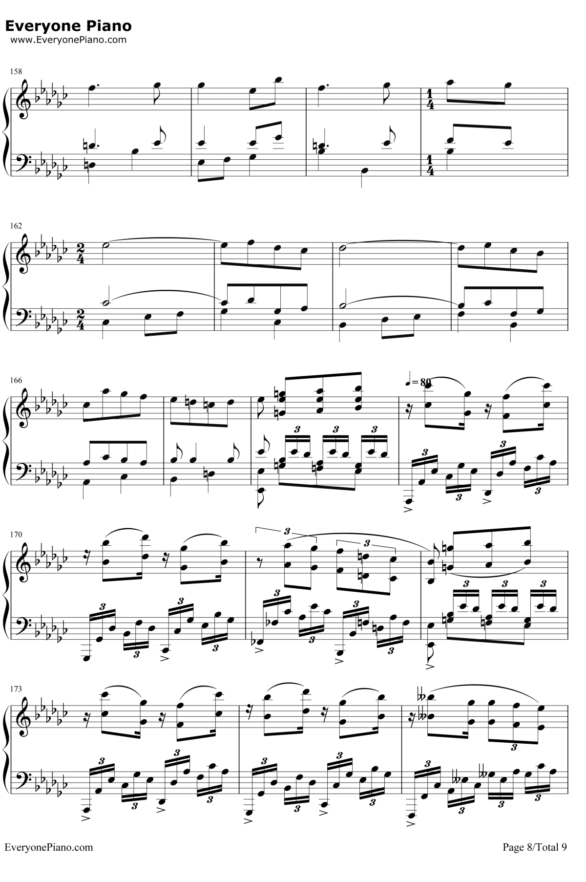 Lilium钢琴谱-小黑久美子8