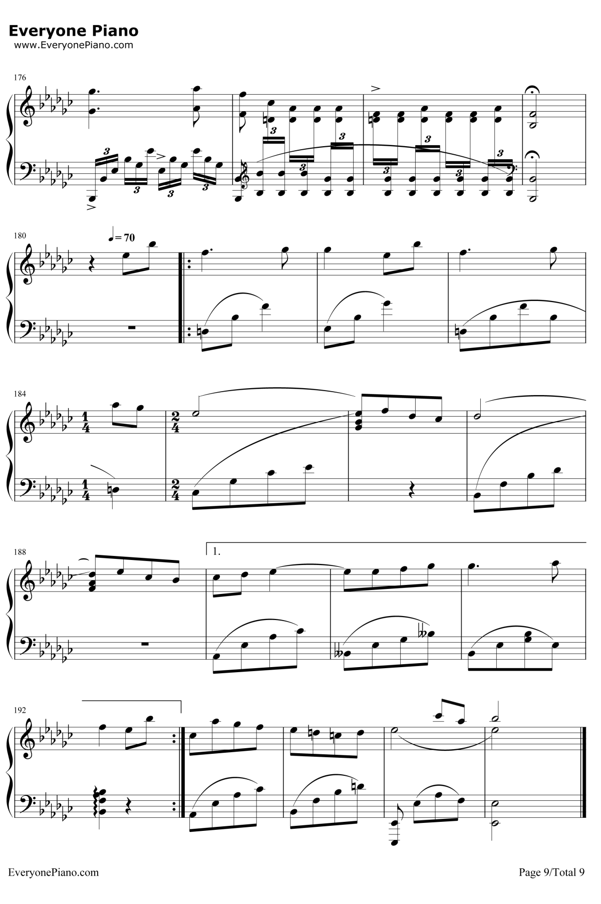 Lilium钢琴谱-小黑久美子9