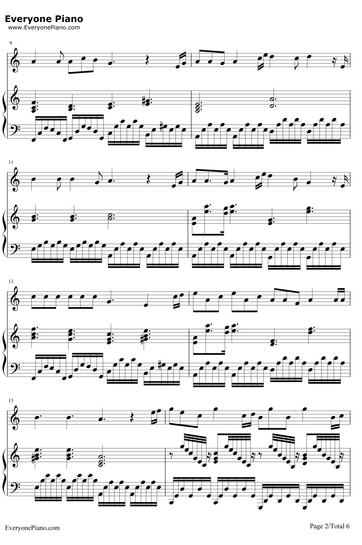 暗涌钢琴谱-王菲2