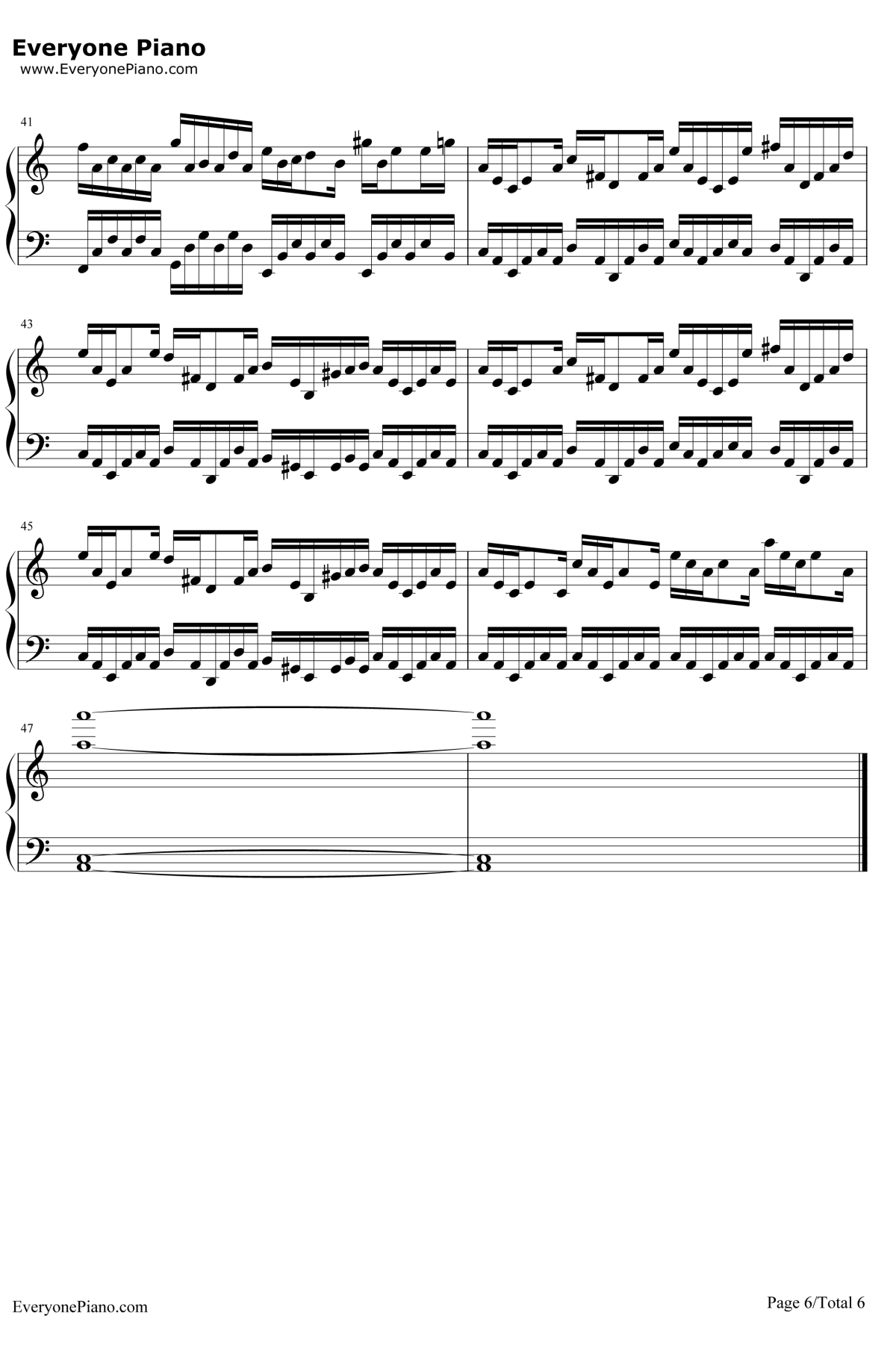 暗涌钢琴谱-王菲6