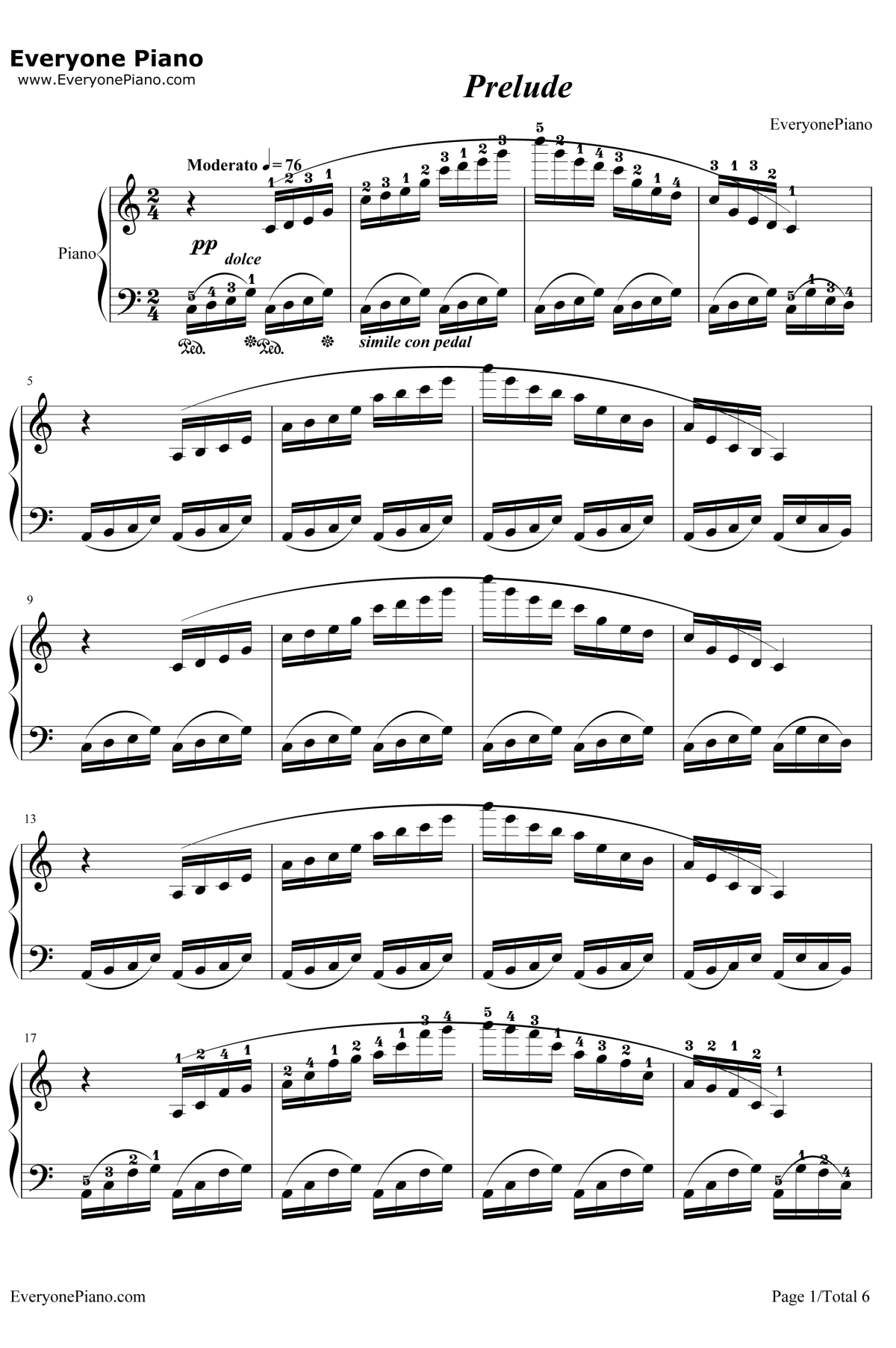 Prelude钢琴谱-植松伸夫1