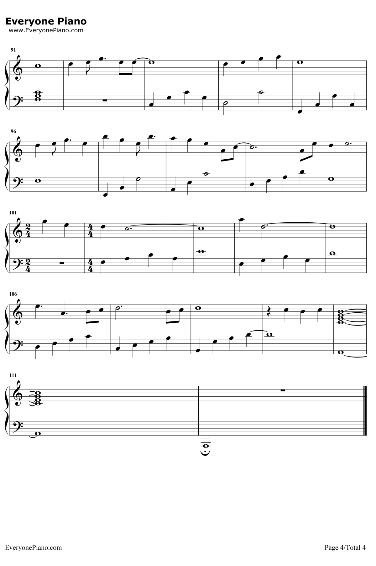 关键词 钢琴谱-林俊杰4