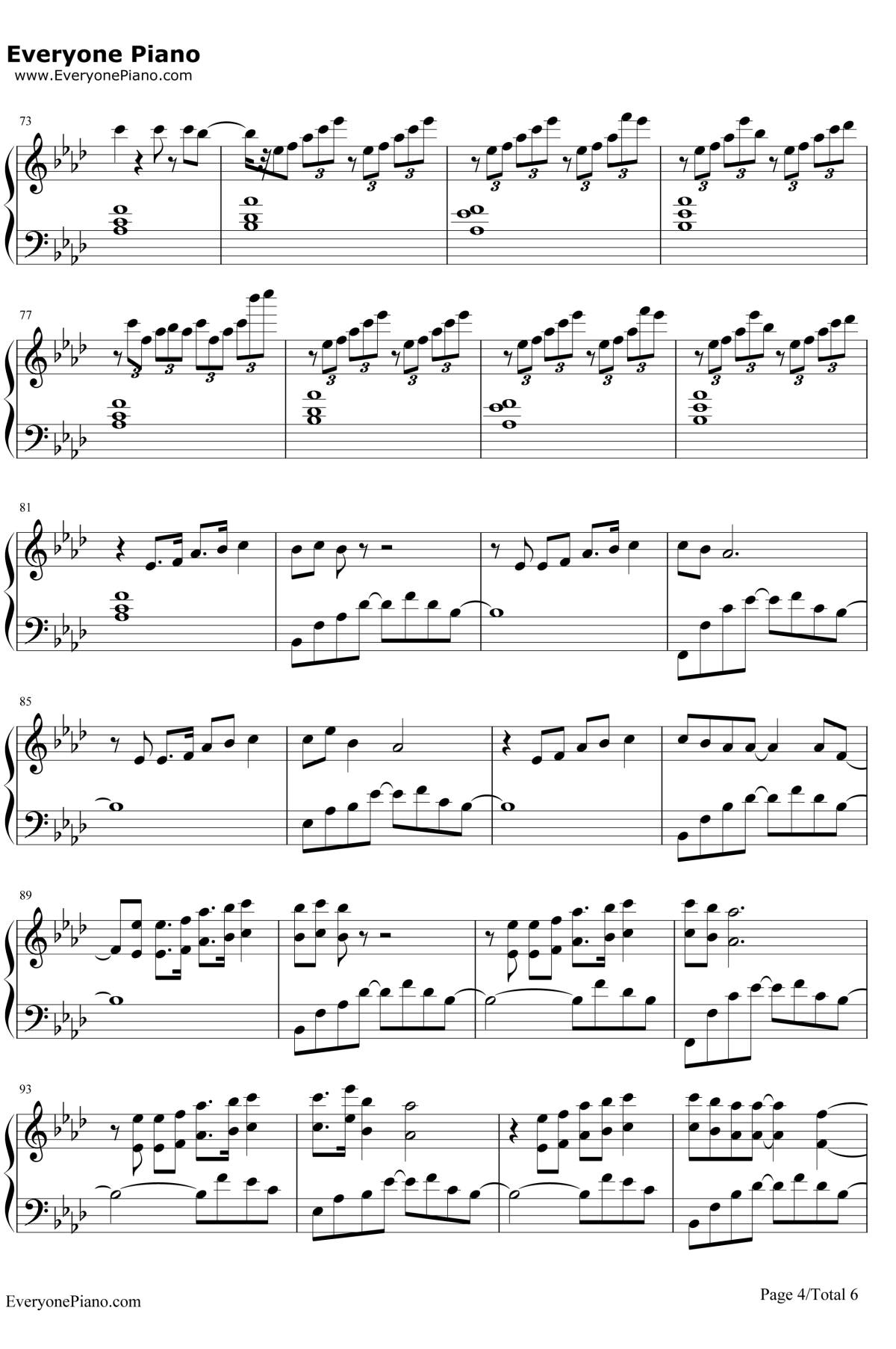 Latch钢琴谱-Disclosure Sam Smith4