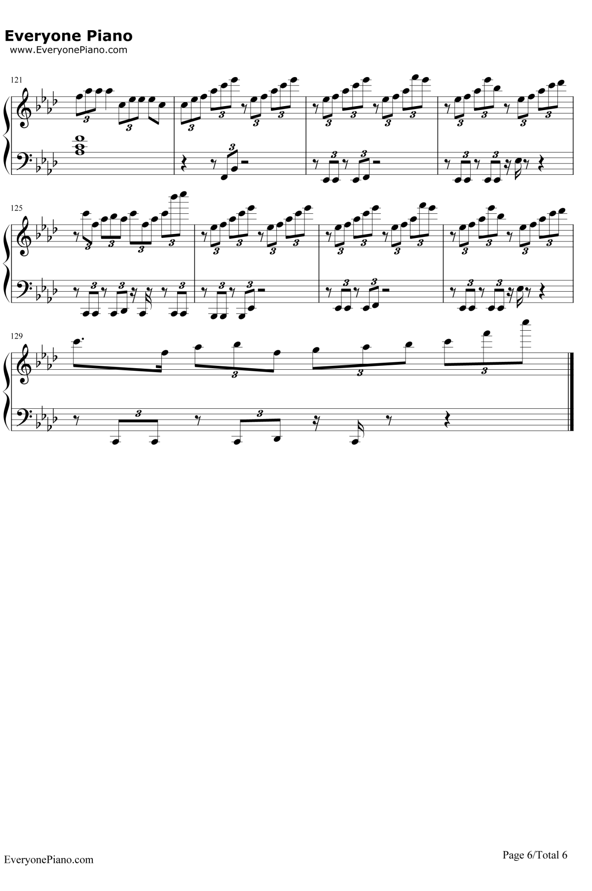 Latch钢琴谱-Disclosure Sam Smith6