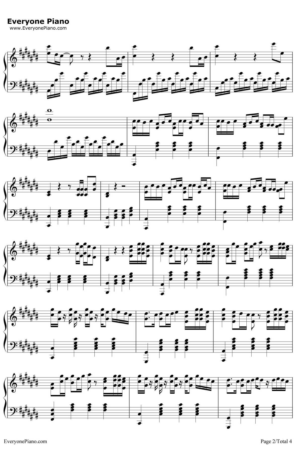 Try钢琴谱-ColbieCaillat2