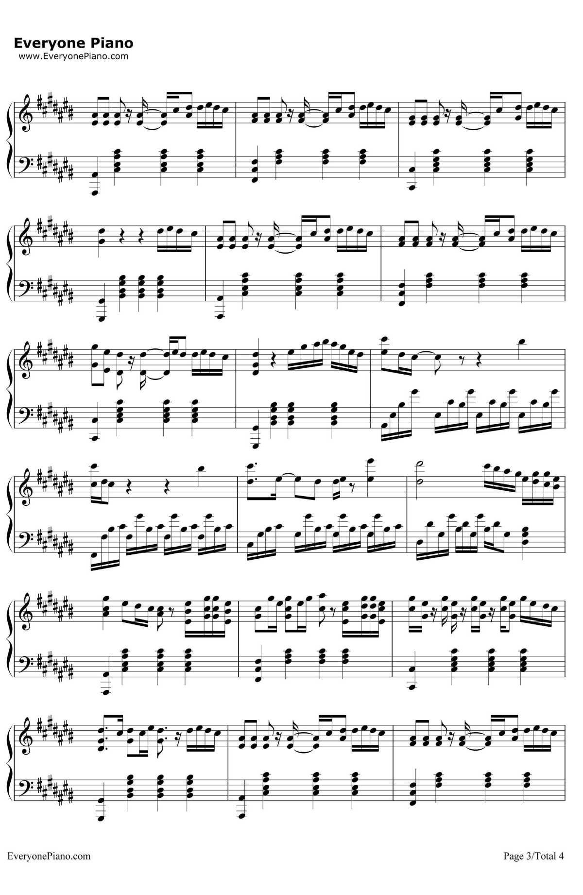 Try钢琴谱-ColbieCaillat3