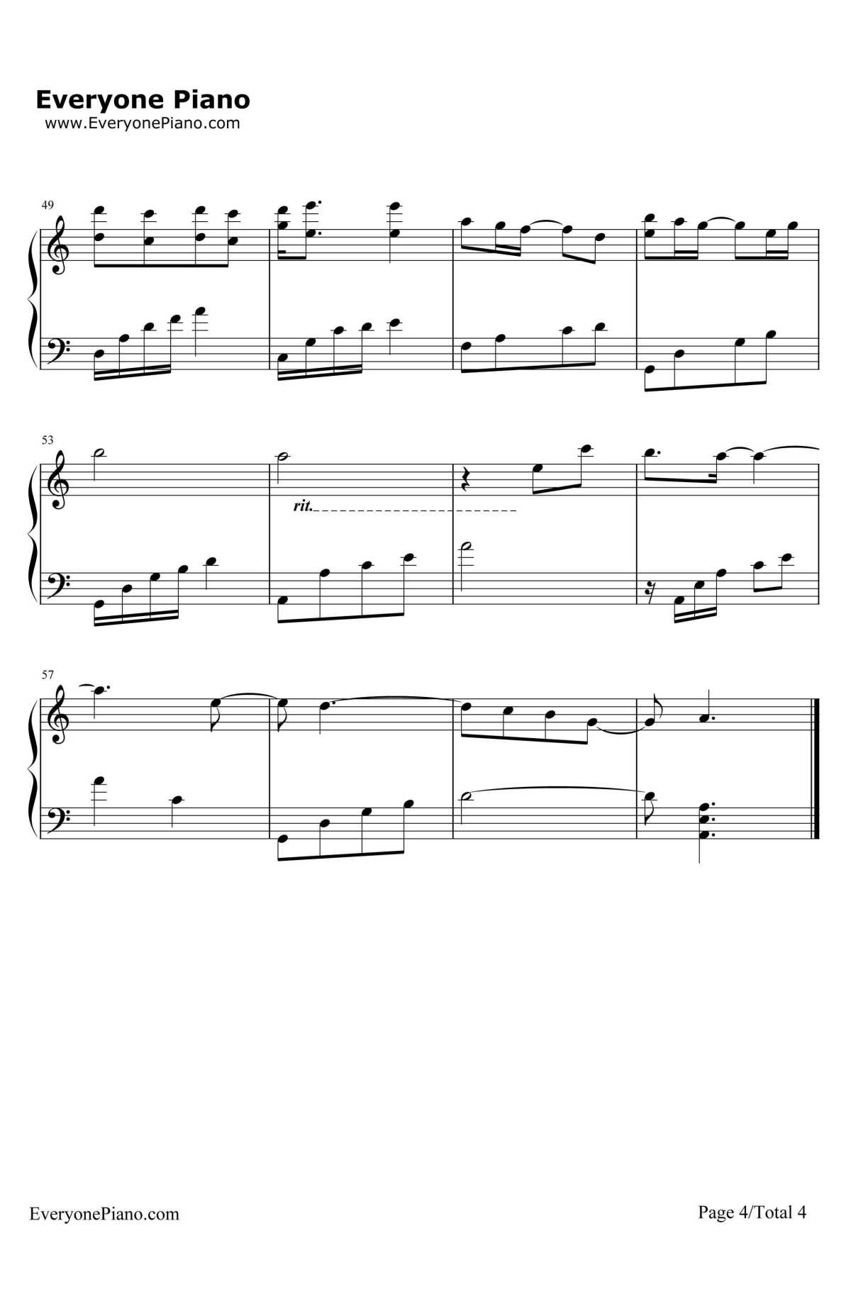 赤血长殷钢琴谱-王凯-简单版-《琅琊榜》插曲4