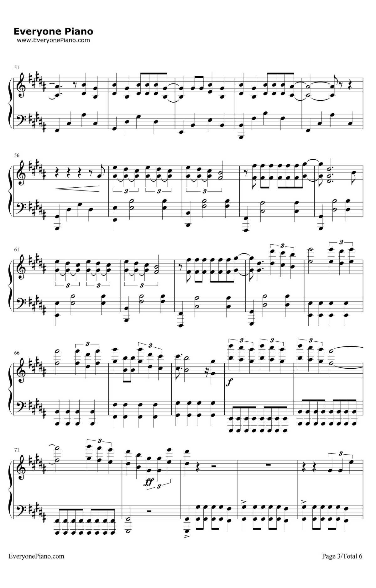 Don't Let Me Down钢琴谱-TheChainsmokers3