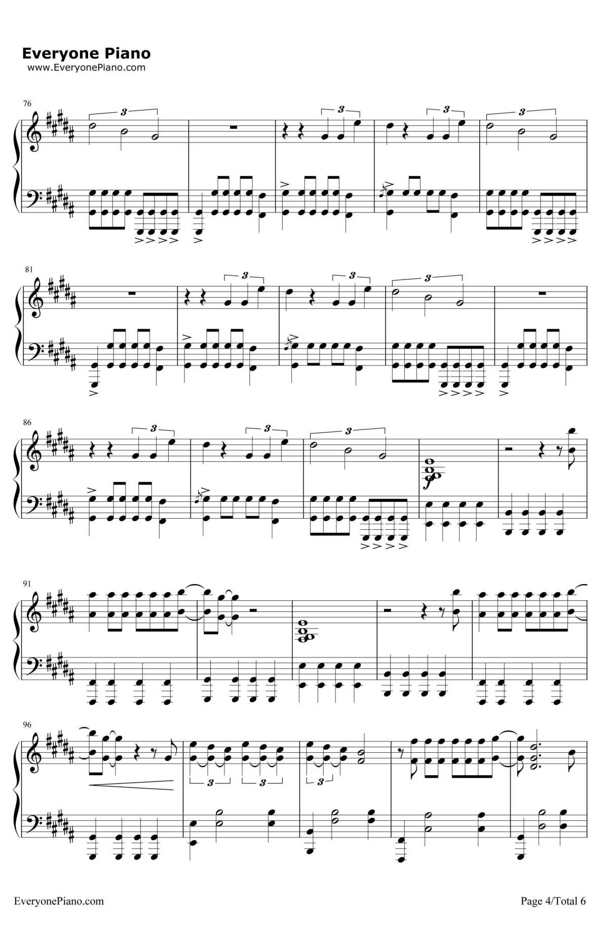 Don't Let Me Down钢琴谱-TheChainsmokers4