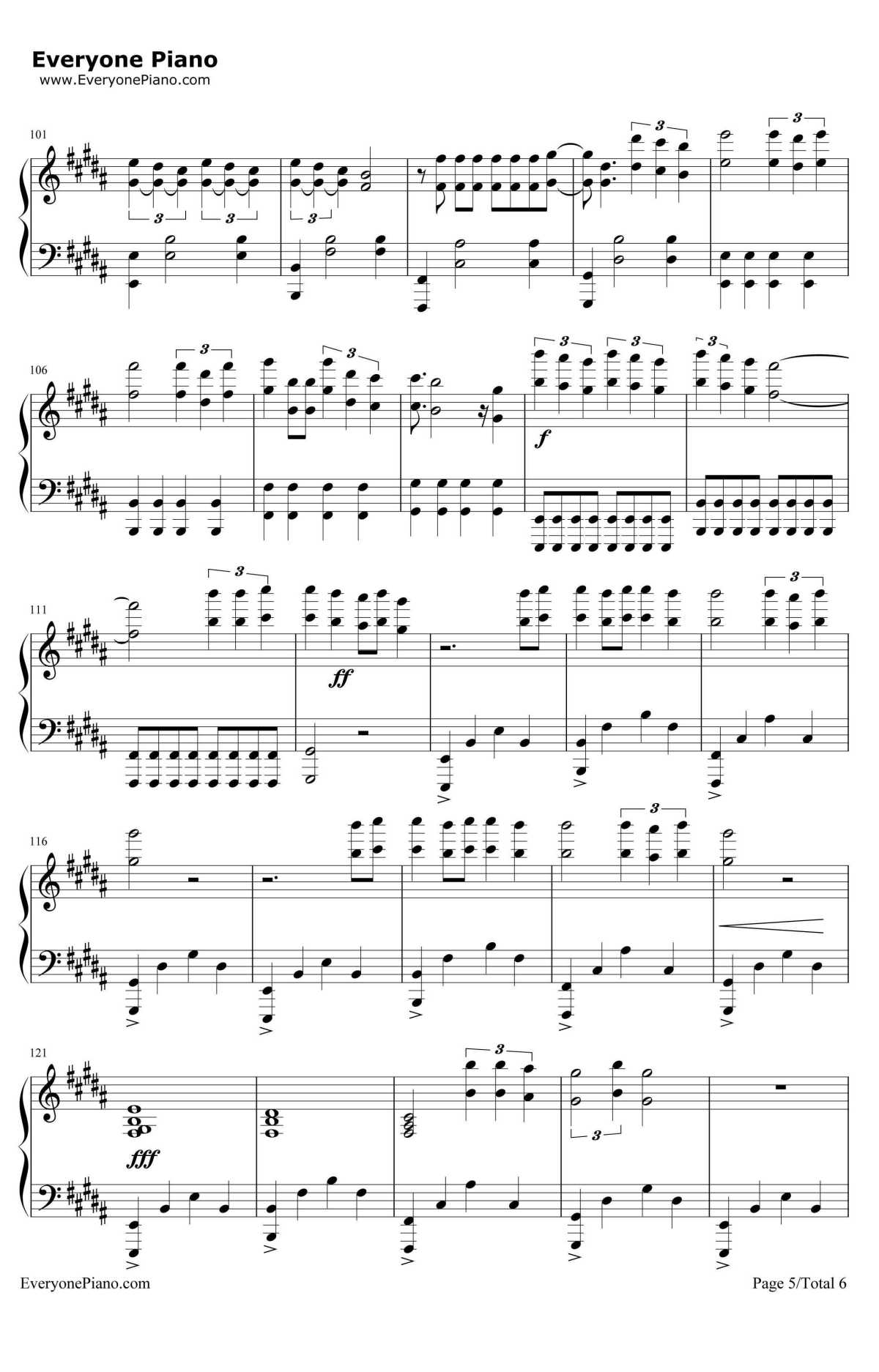 Don't Let Me Down钢琴谱-TheChainsmokers5