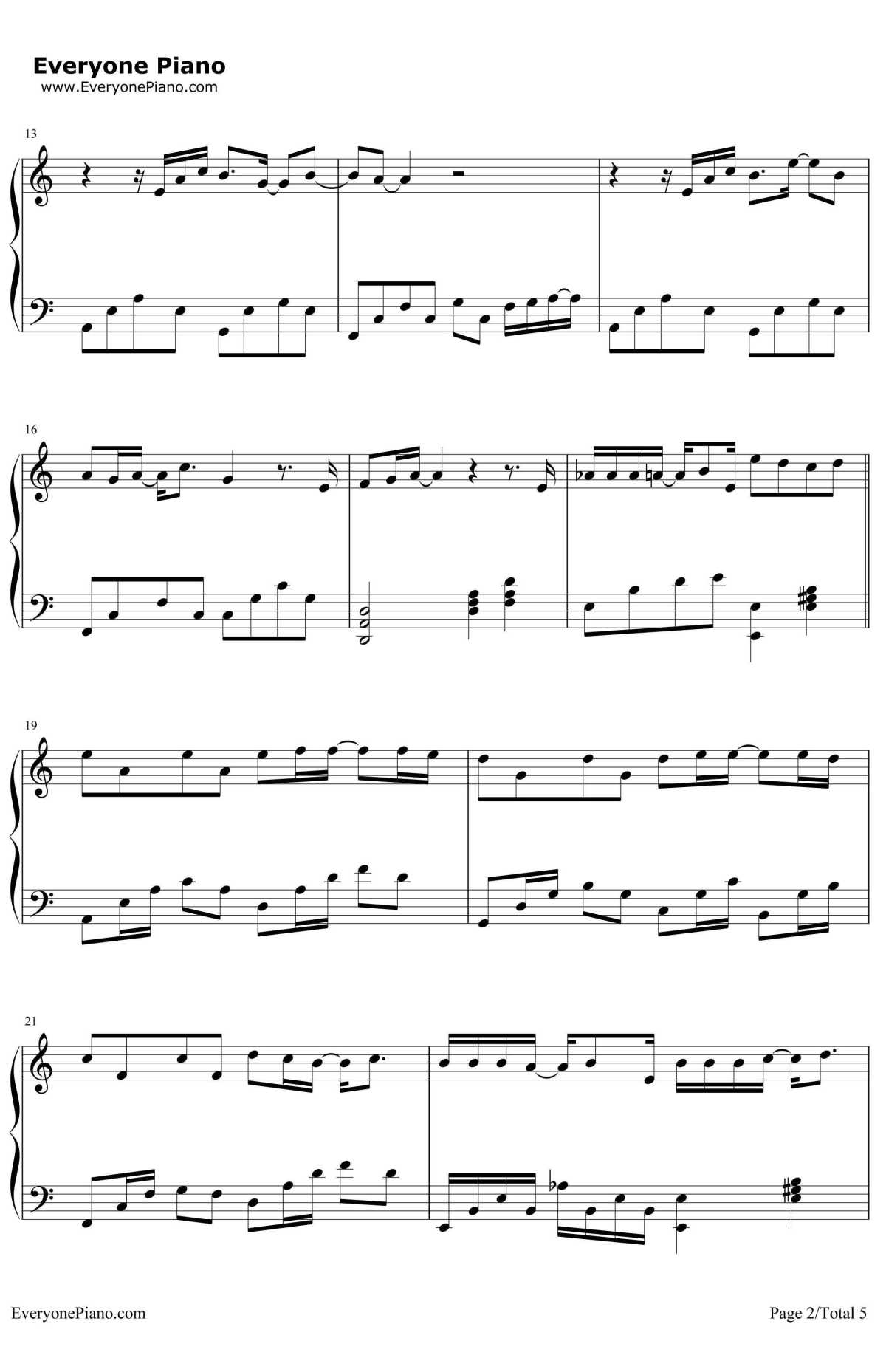 放生钢琴谱--范逸臣2