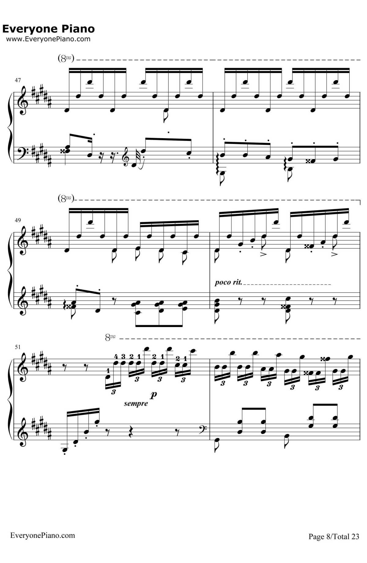 钟钢琴谱--李斯特8