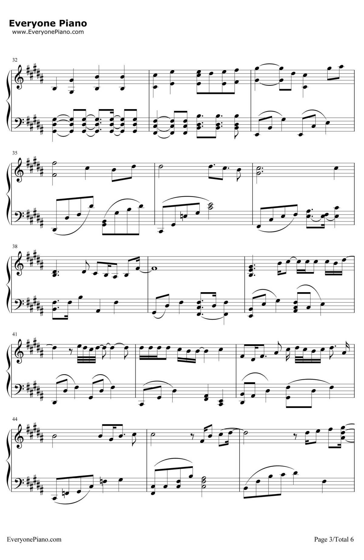 Don't Say Goodbye钢琴谱--东方神起3