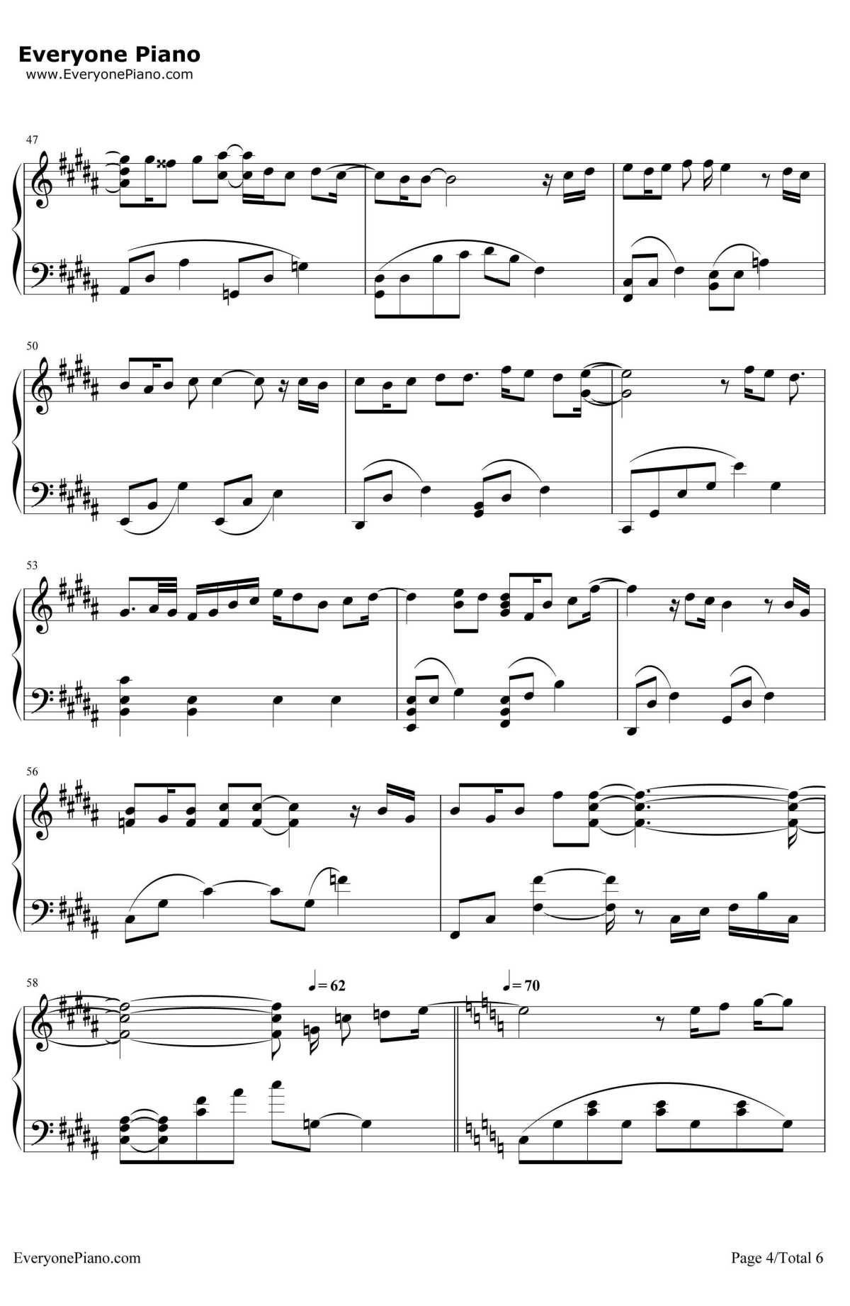 Don't Say Goodbye钢琴谱--东方神起4