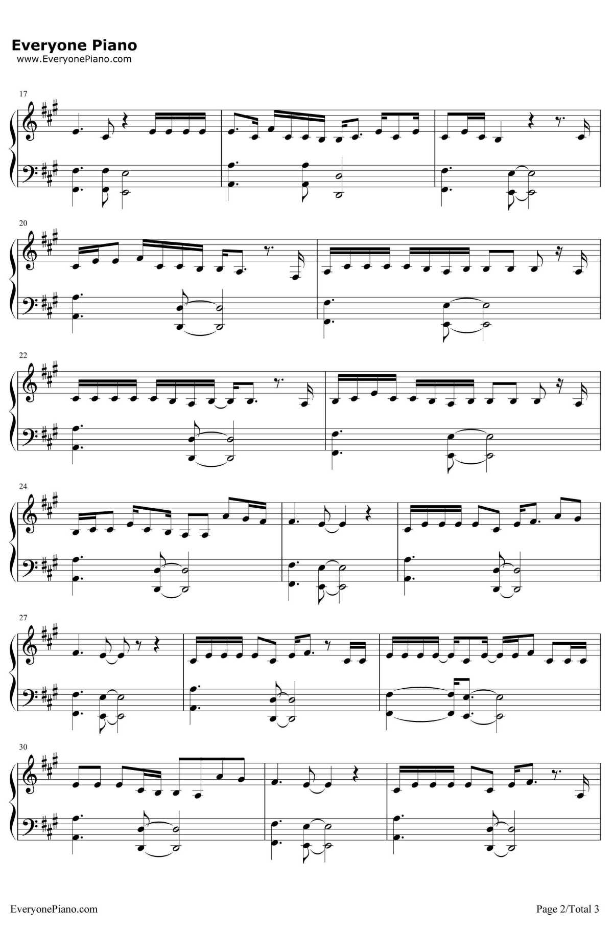 Heavy钢琴谱-LinkinParkKiiara2