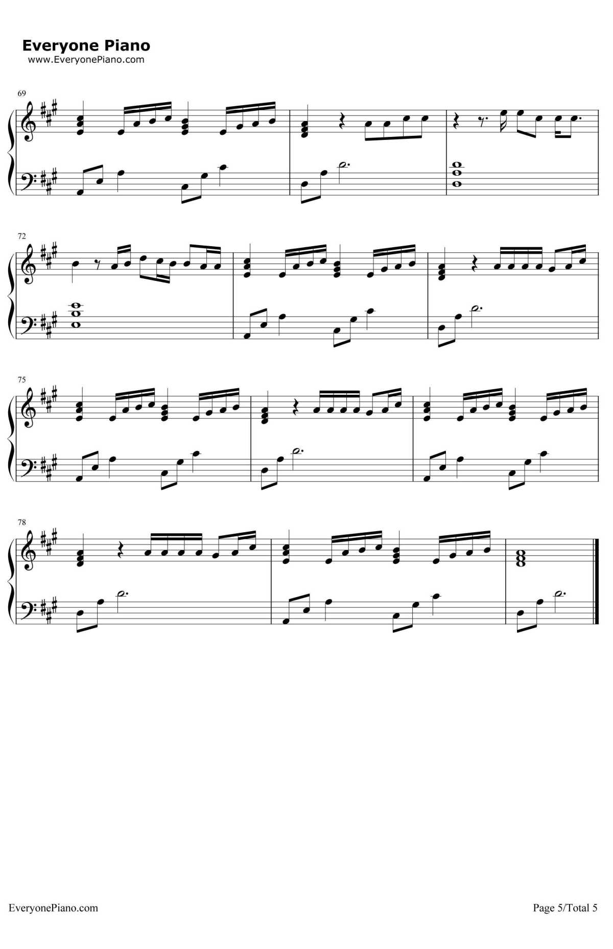 How Would You Feel(Paean)钢琴谱-EdSheeran5