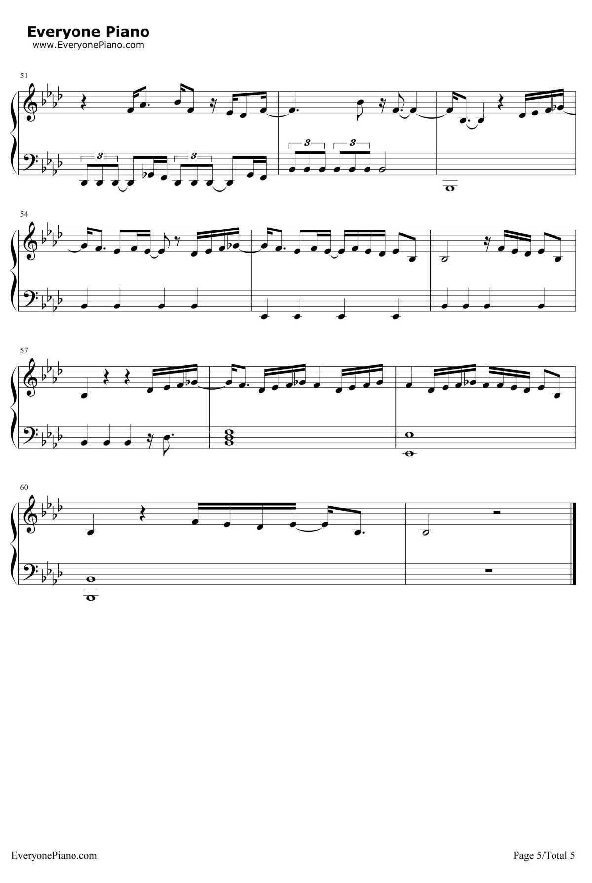 Human钢琴谱-Rag'n'BoneMan5