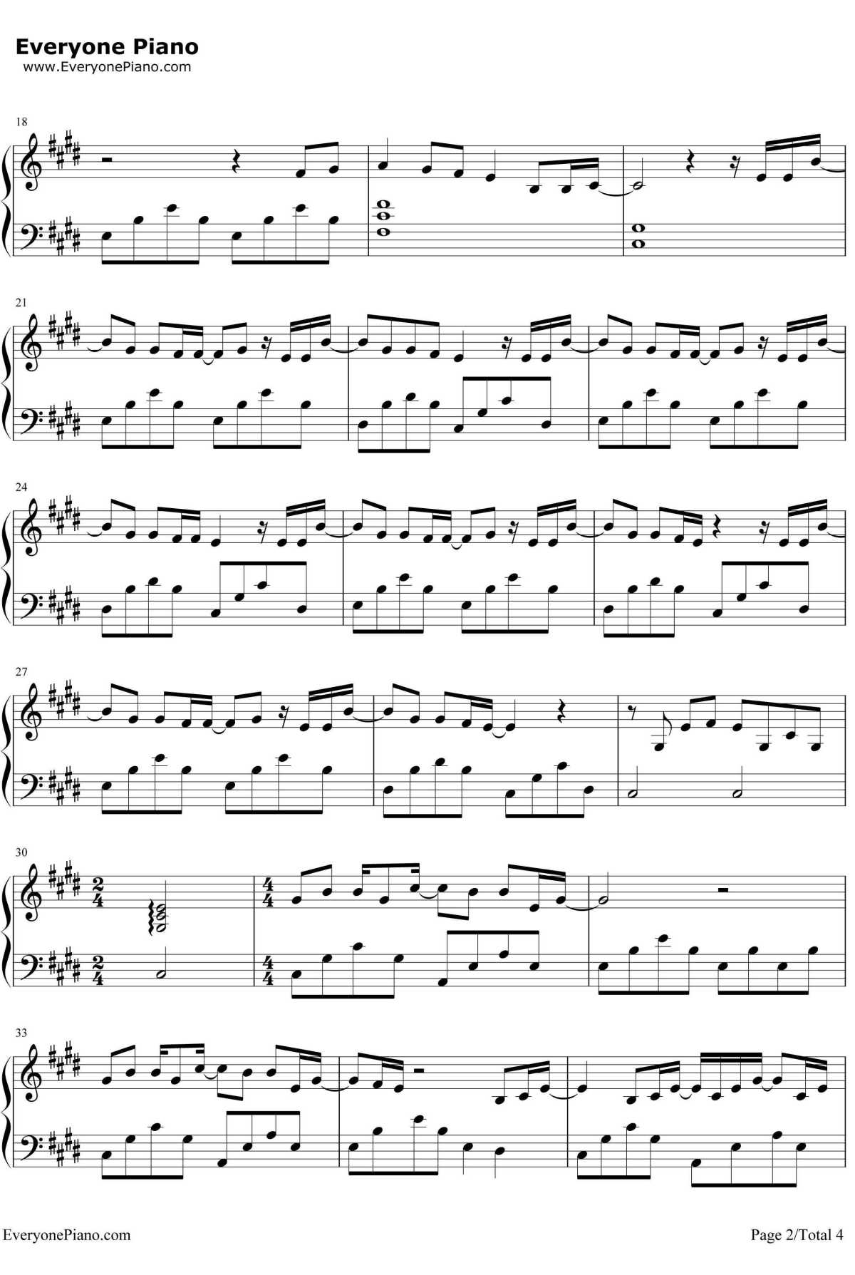 Skinny Love钢琴谱-BonIver2