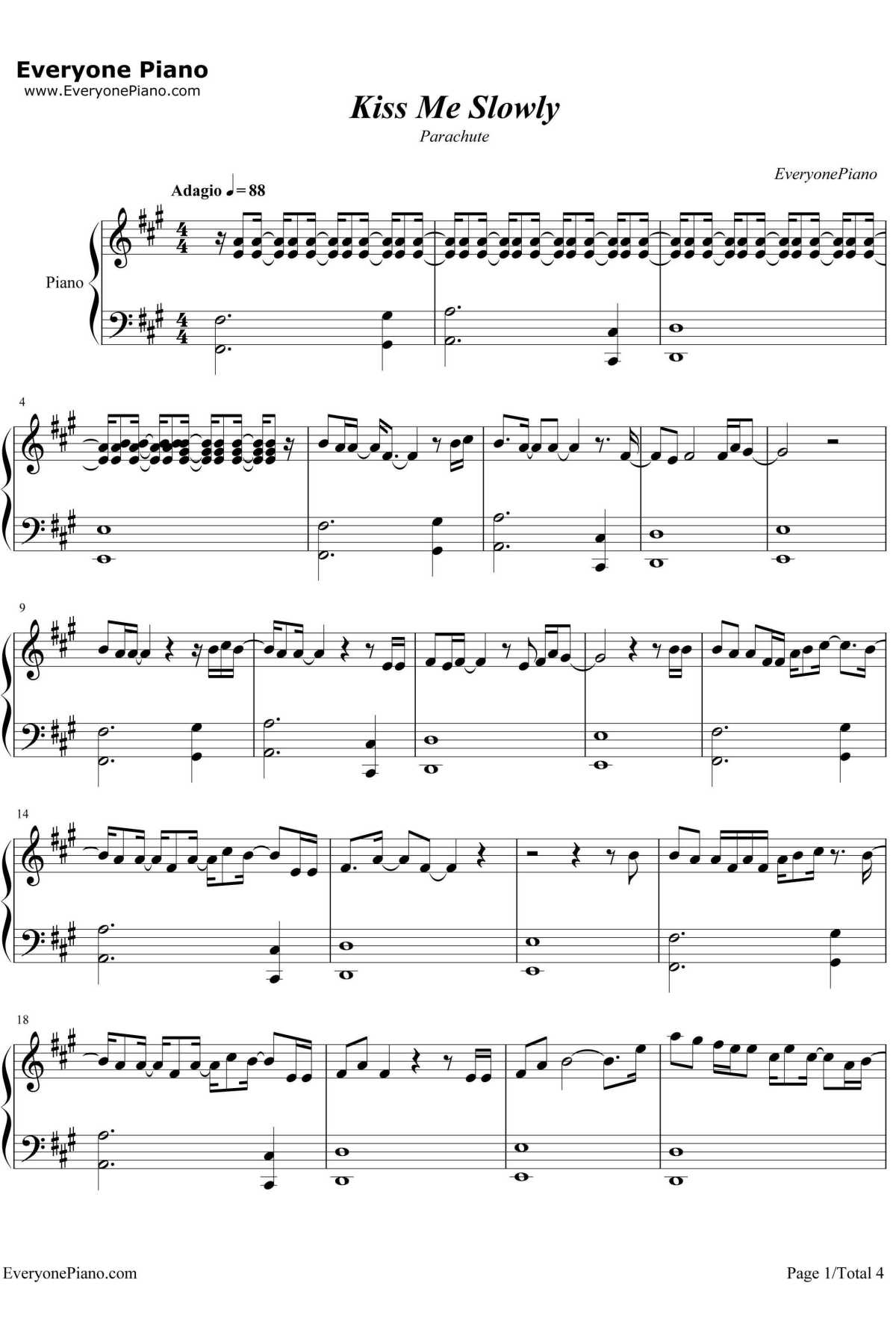Kiss Me Slowly钢琴谱-Parachute1