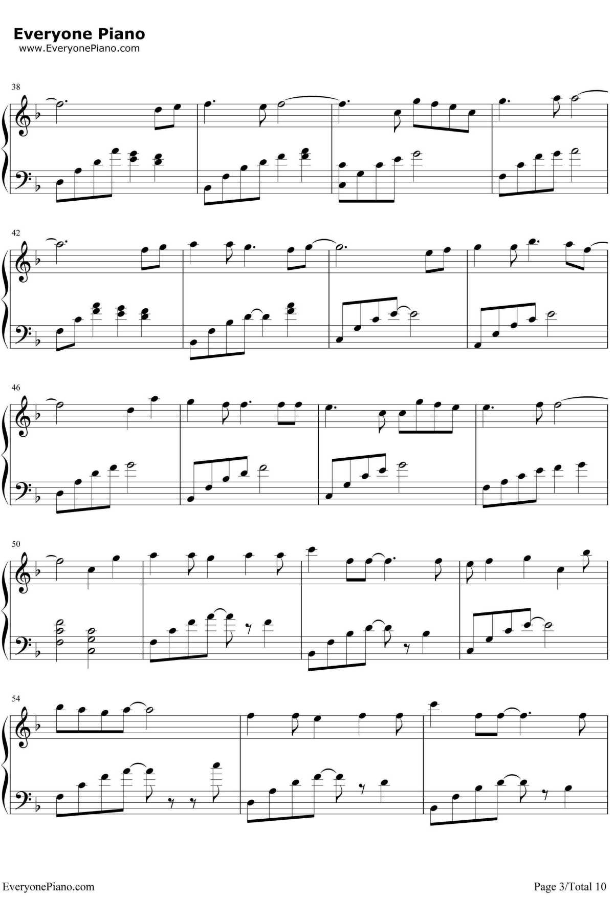 Letter song钢琴谱-Doriko-致十年后的我-初音ミク3