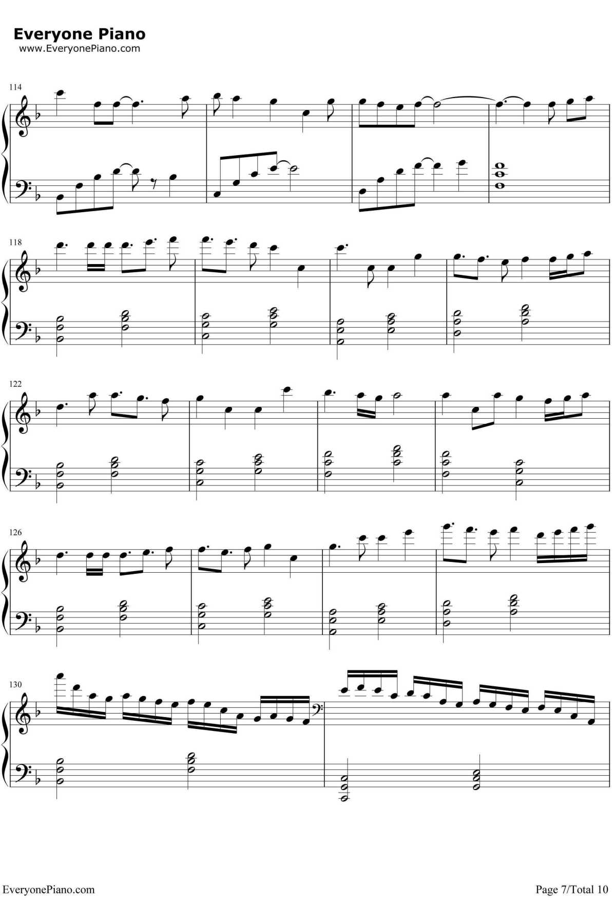 Letter song钢琴谱-Doriko-致十年后的我-初音ミク7