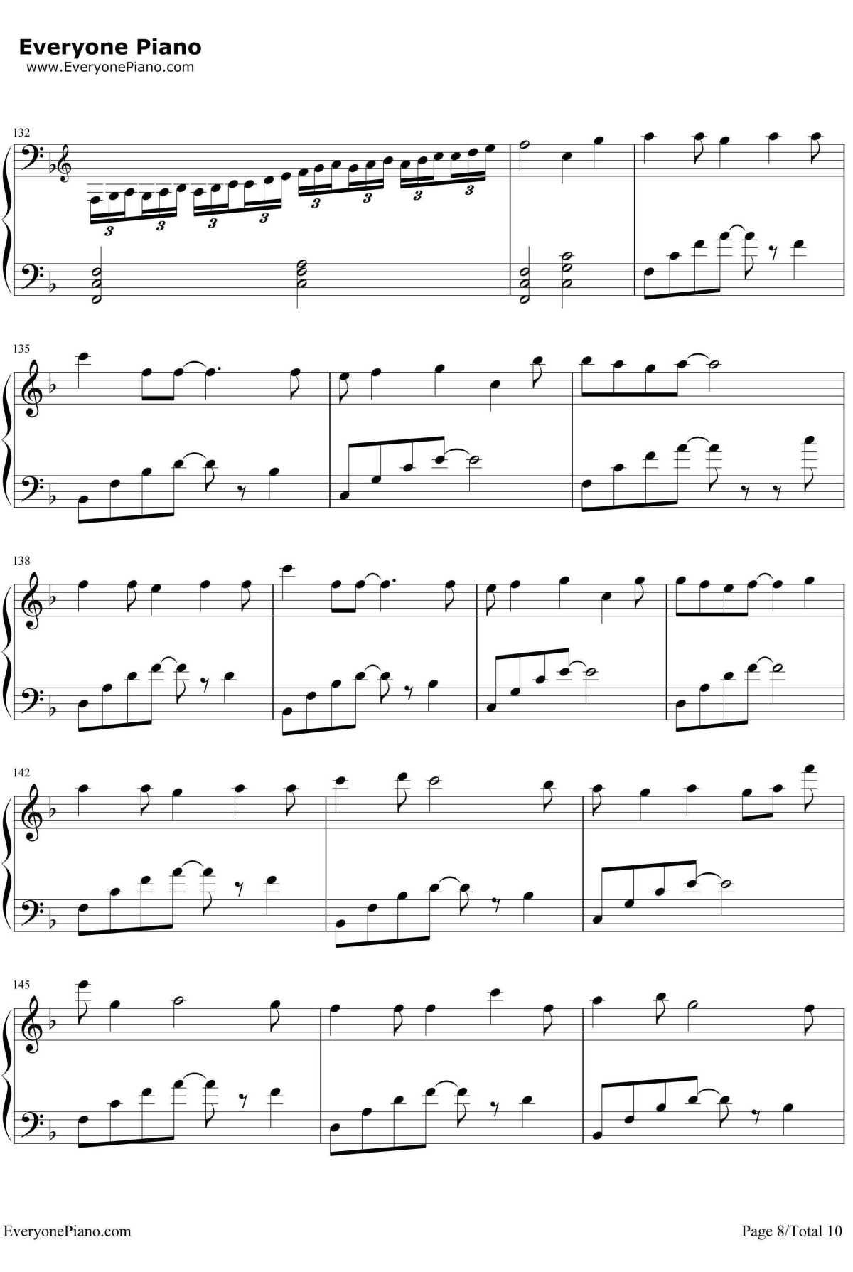 Letter song钢琴谱-Doriko-致十年后的我-初音ミク8