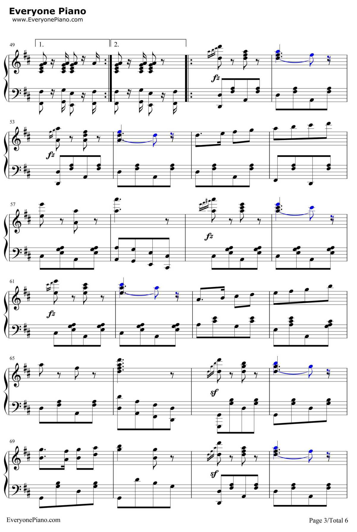 巴登威勒进行曲钢琴谱-GeorgFürst-德国军歌3