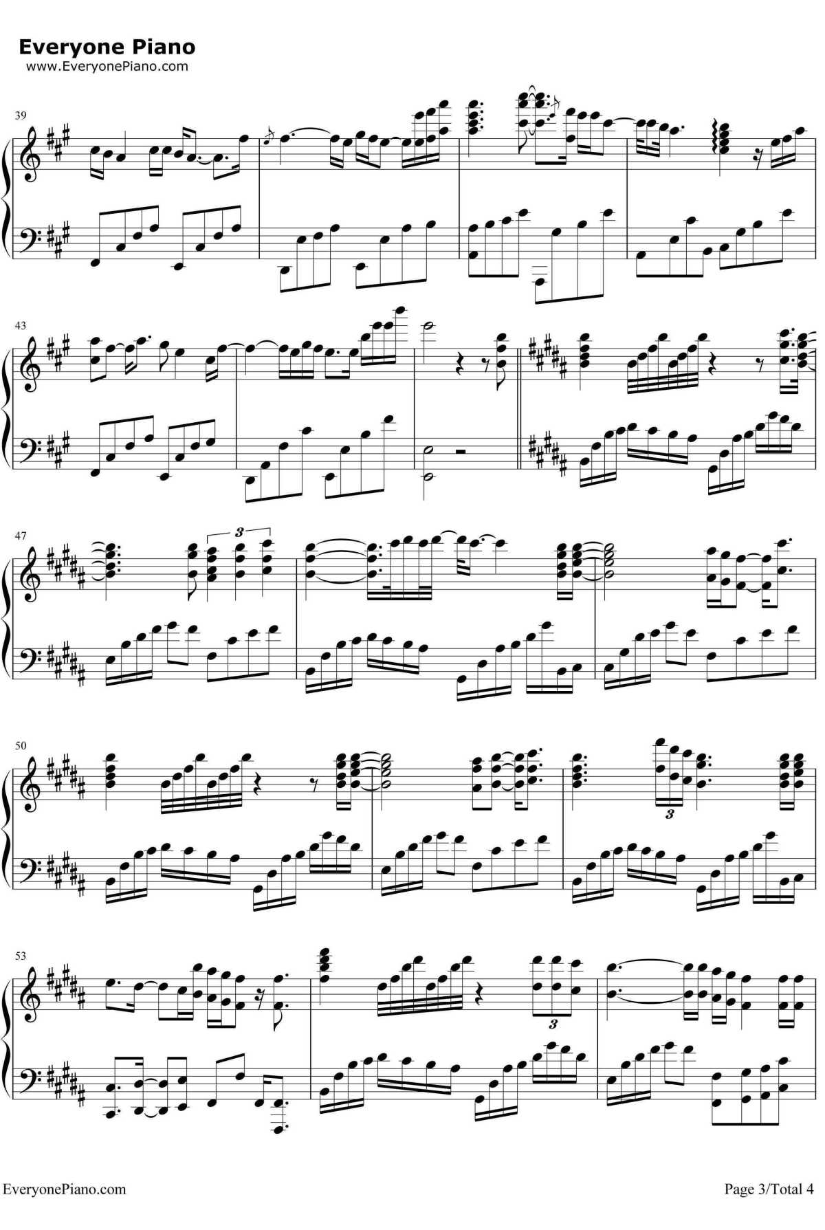 I will always love you钢琴谱-惠特妮·休斯顿WhitneyHouston-我将永远爱你3