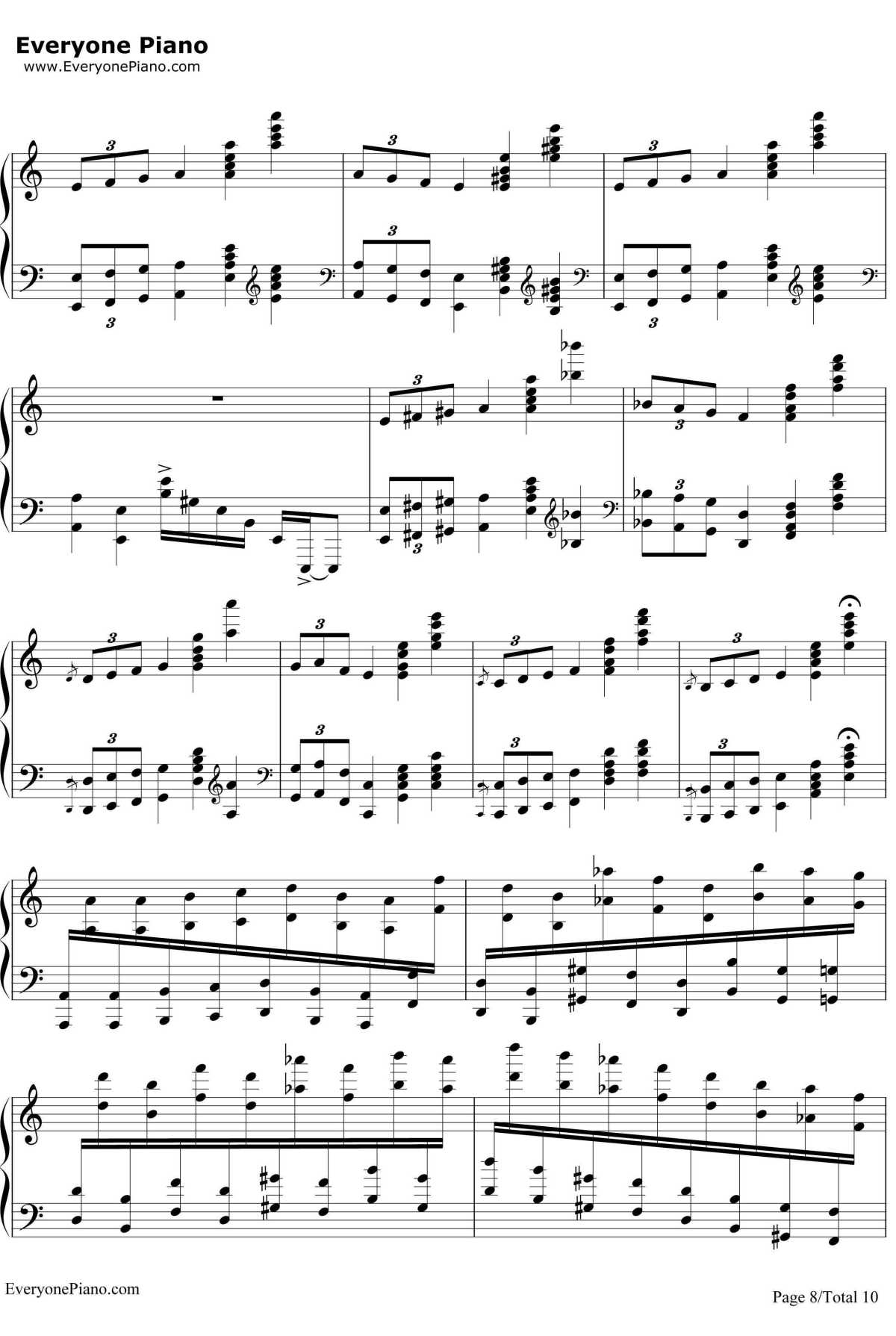 帕格尼尼飞絮曲钢琴谱-马克西姆8