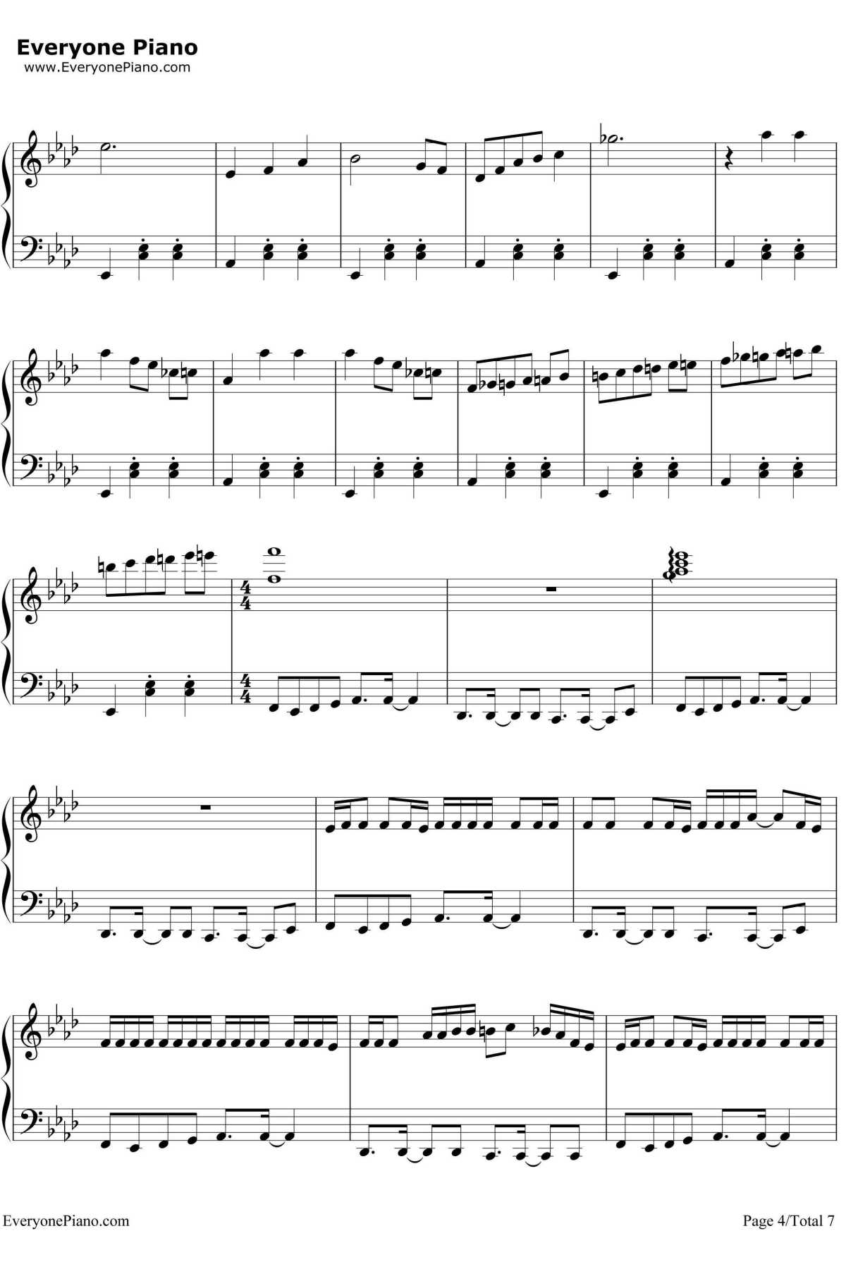 脳漿炸裂ガール钢琴谱-初音ミクGUMI-脑浆炸裂女孩4