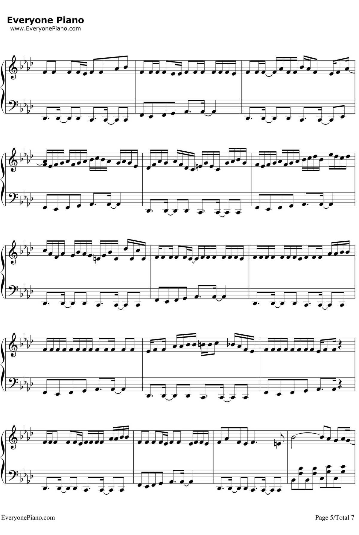 脳漿炸裂ガール钢琴谱-初音ミクGUMI-脑浆炸裂女孩5