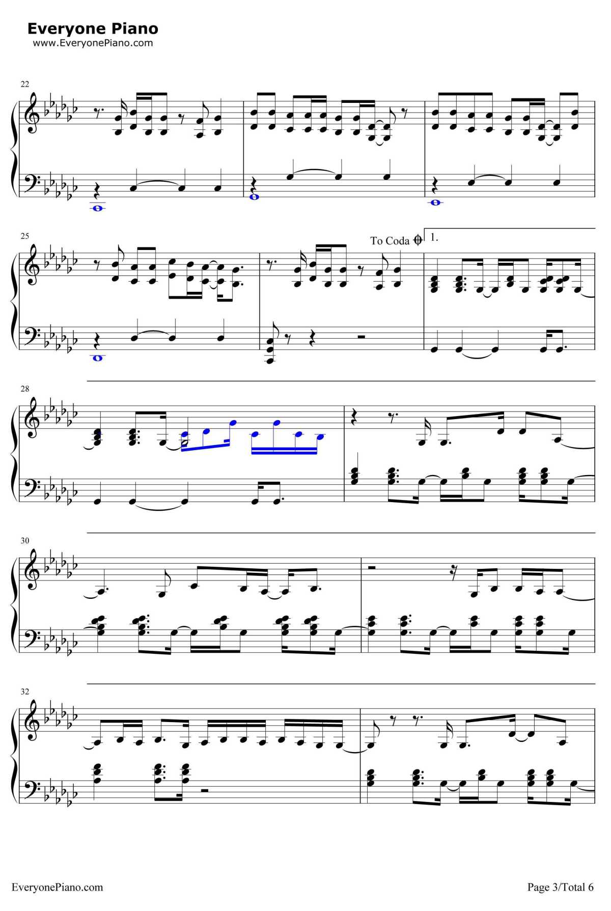 Everything Has Changed钢琴谱-TaylorSwift3