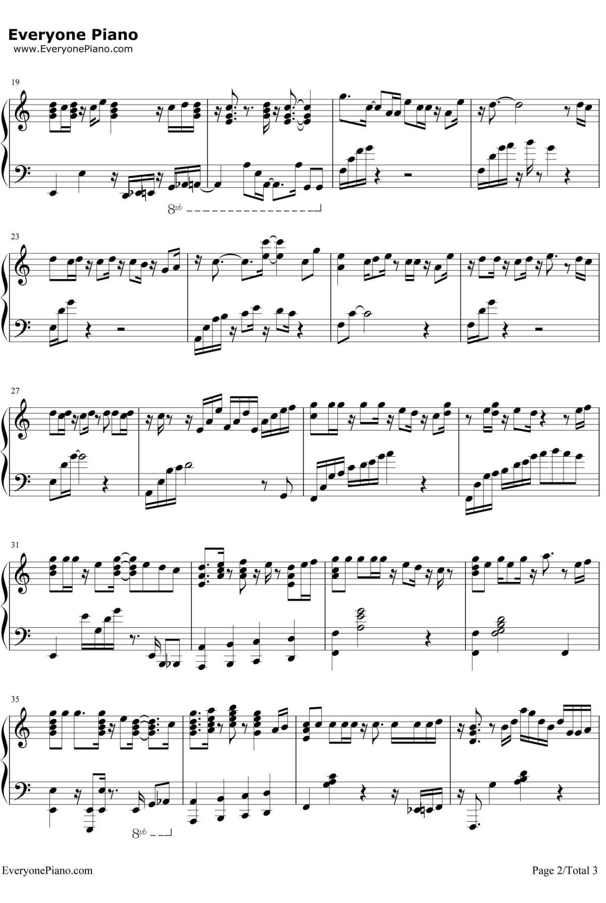 Only One钢琴谱-BoA（宝儿）2