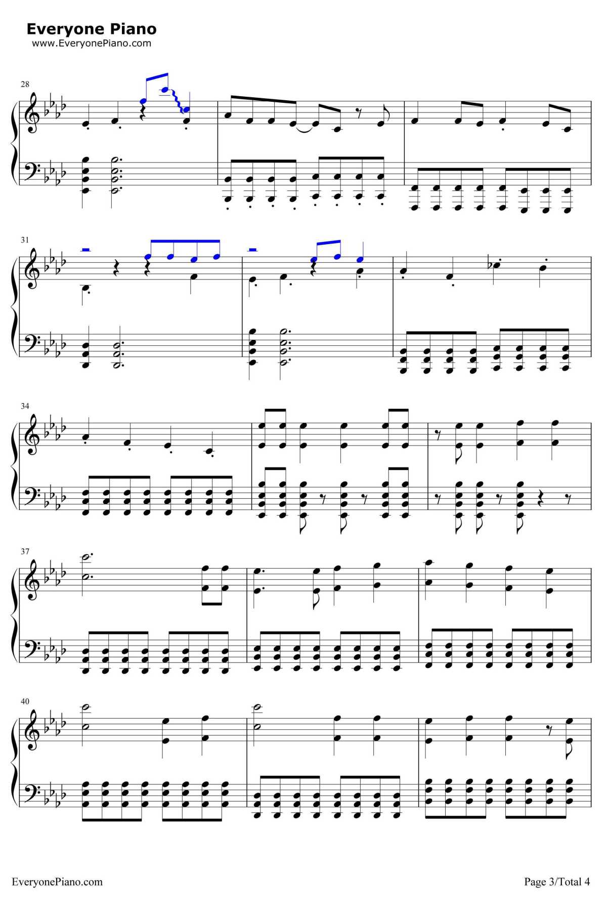 世界第一的公主殿下钢琴谱-初音ミク初音未来-WorldisMine3