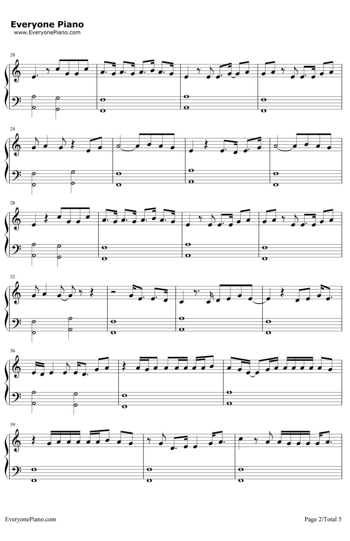 Scars To Your Beautiful钢琴谱-AlessiaCara2