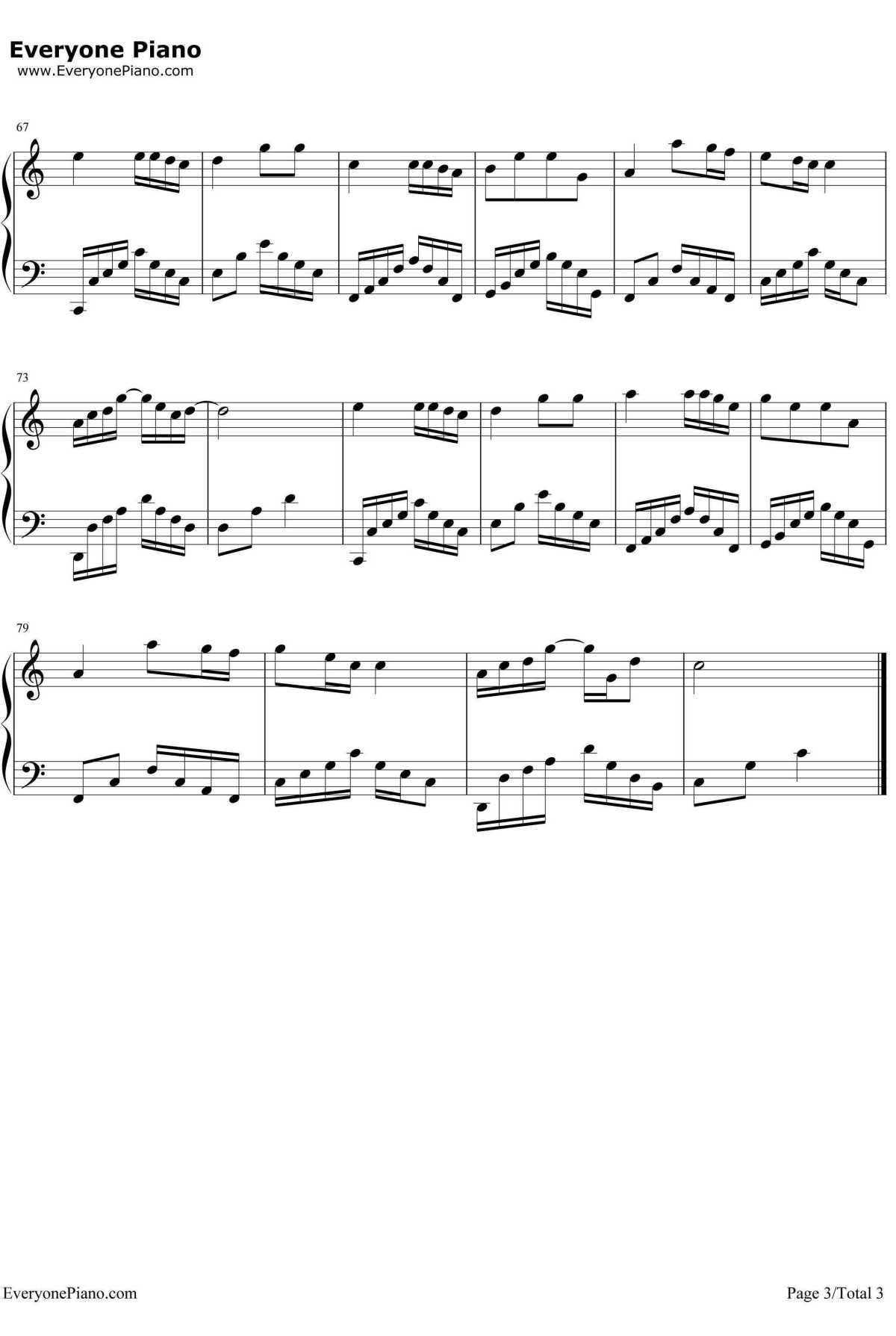 小星星钢琴谱-汪苏泷-3